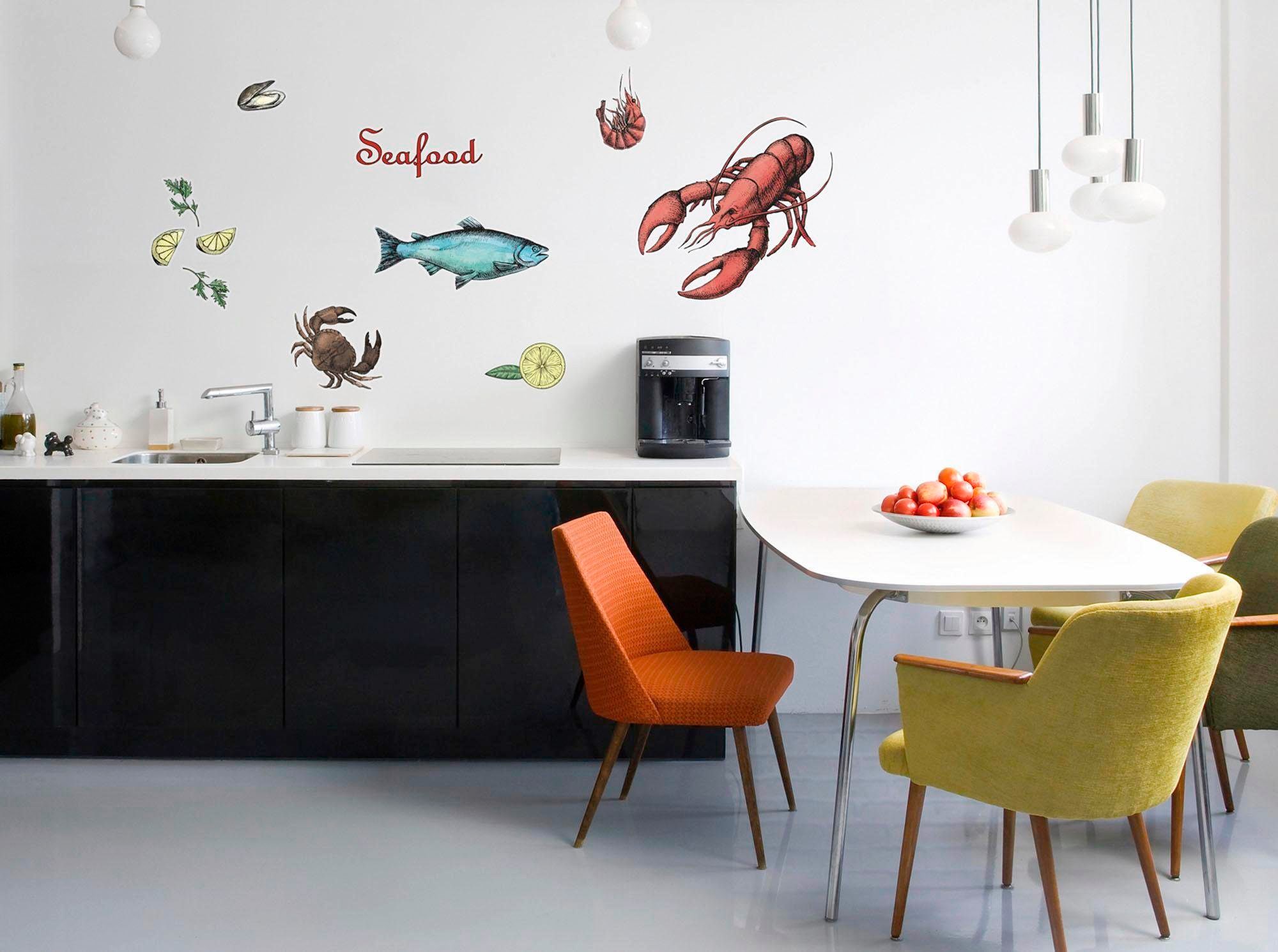 Komar Wandtattoo »Seafood - Größe 50 x 70 cm«, selbstklebend, Wandsticker