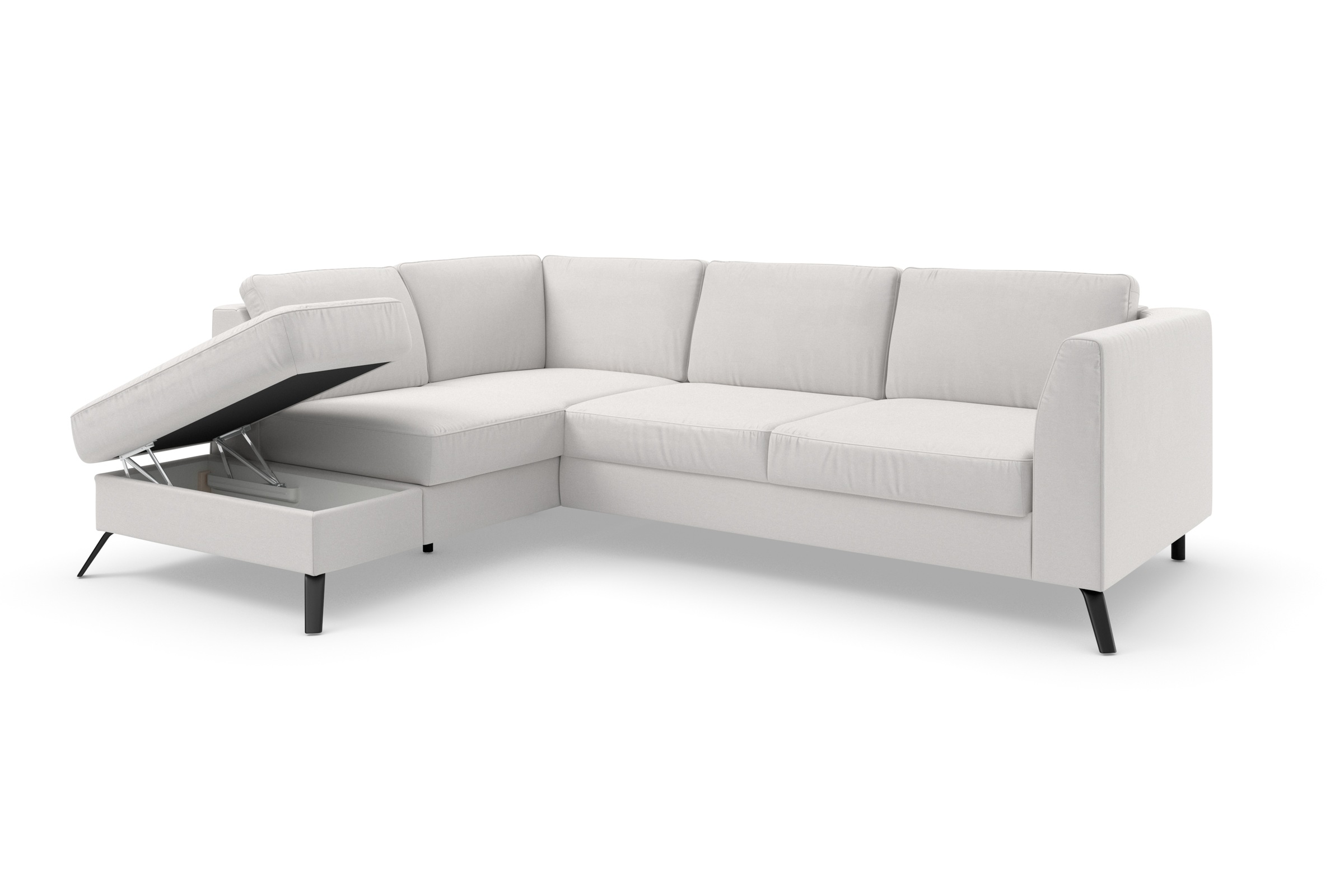 sit&more Ecksofa »Olsen L-Form«, inklusive Sitztiefenverstellung, wahlweise mit Bettfunktion, 15cm hoch