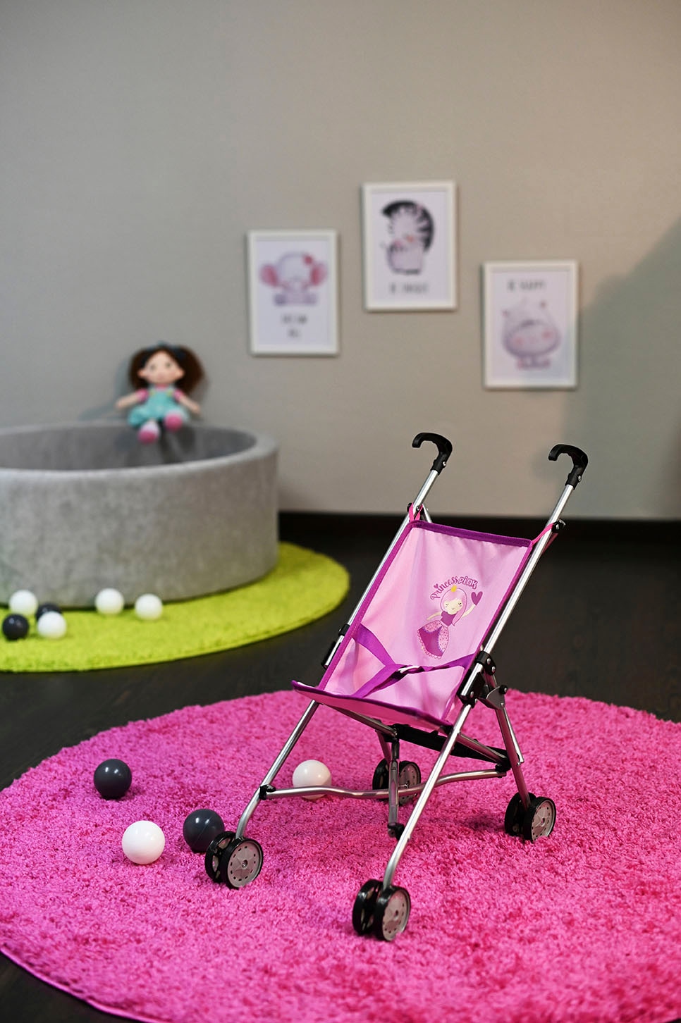 Knorrtoys® Puppenbuggy »Sim -  princess pink«