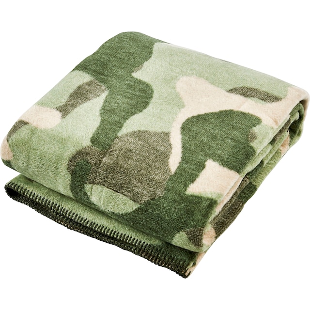 done.® Wohndecke »Camouflage«, Wohndecke mit einfassender Ziernaht,  Kuscheldecke