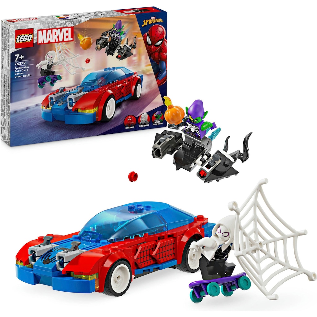 LEGO® Konstruktionsspielsteine »Spider-Mans Rennauto & Venom Green Goblin (76279), LEGO Super Heroes«, (227 St.)