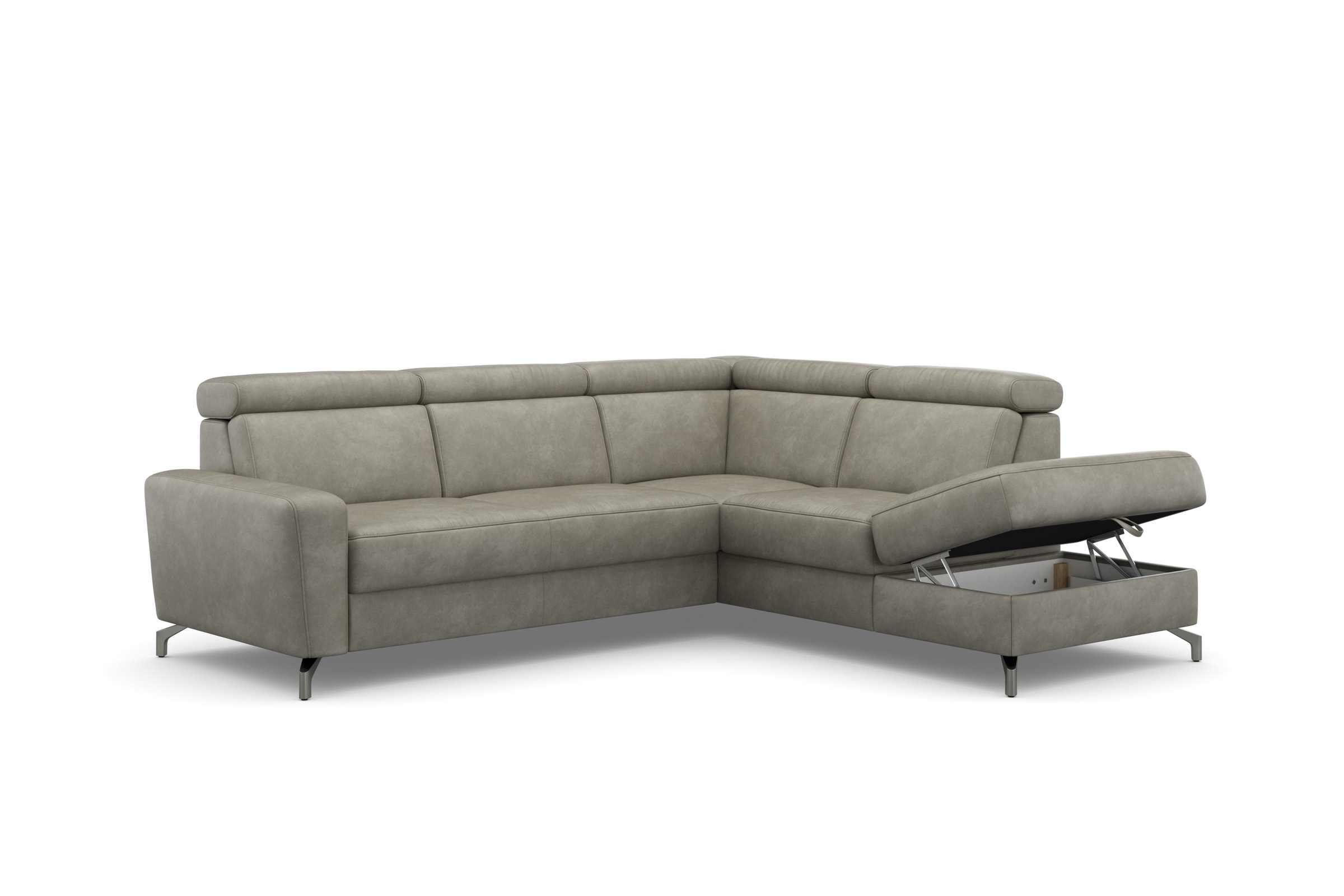 sit&more Ecksofa »Scarlett L-Form«, inklusive Kopfteilverstellung, wahlweise mit Bettfunktion, Bettkasten