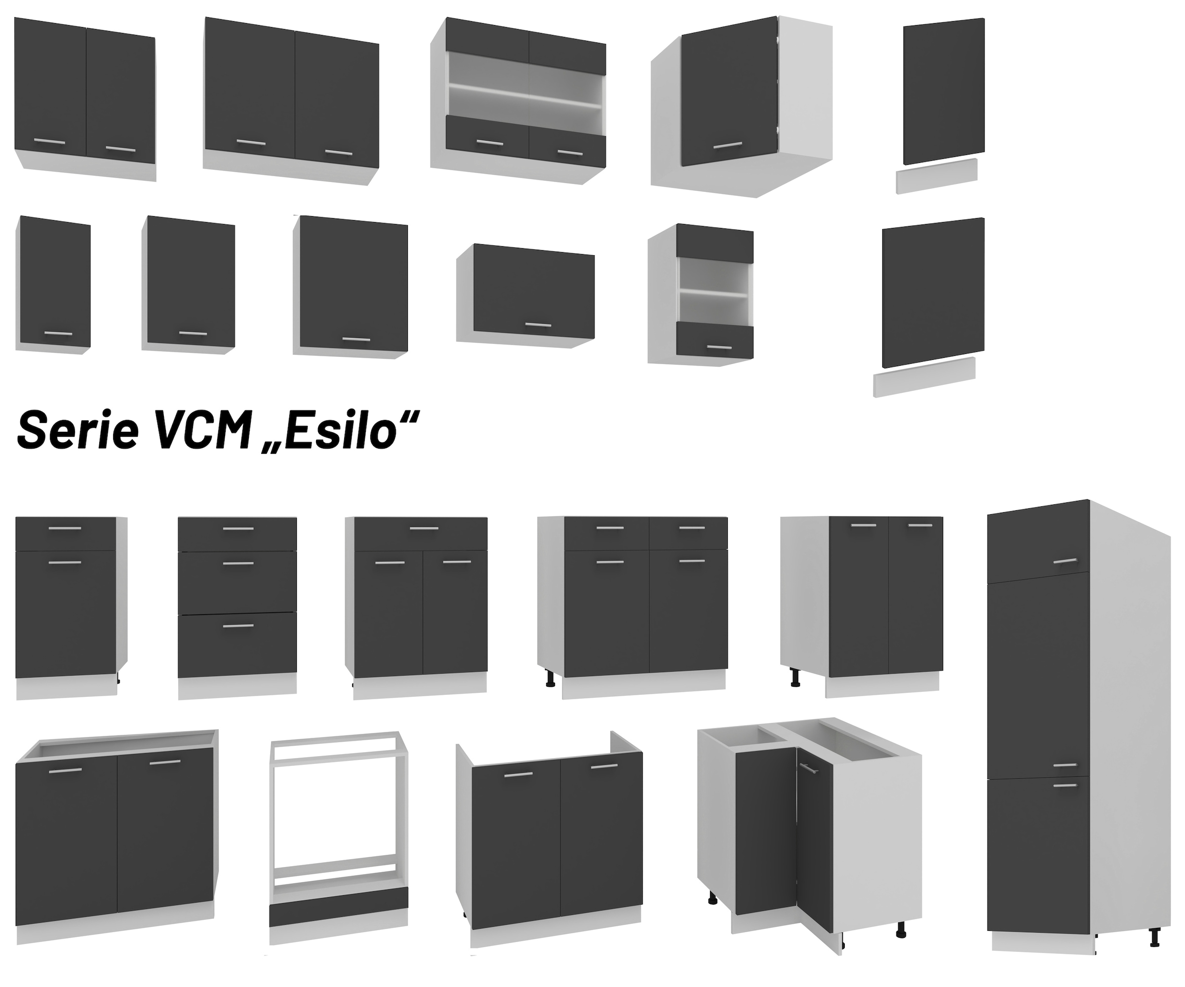 VCM Herdumbauschrank »VCM Ofenschrank | Maße ca. H. 82 x B. 60 x. T. 46 cm | Herdumbauschrank | verstellbare Füße | Backofenschrank Esilo«, (1 St.)