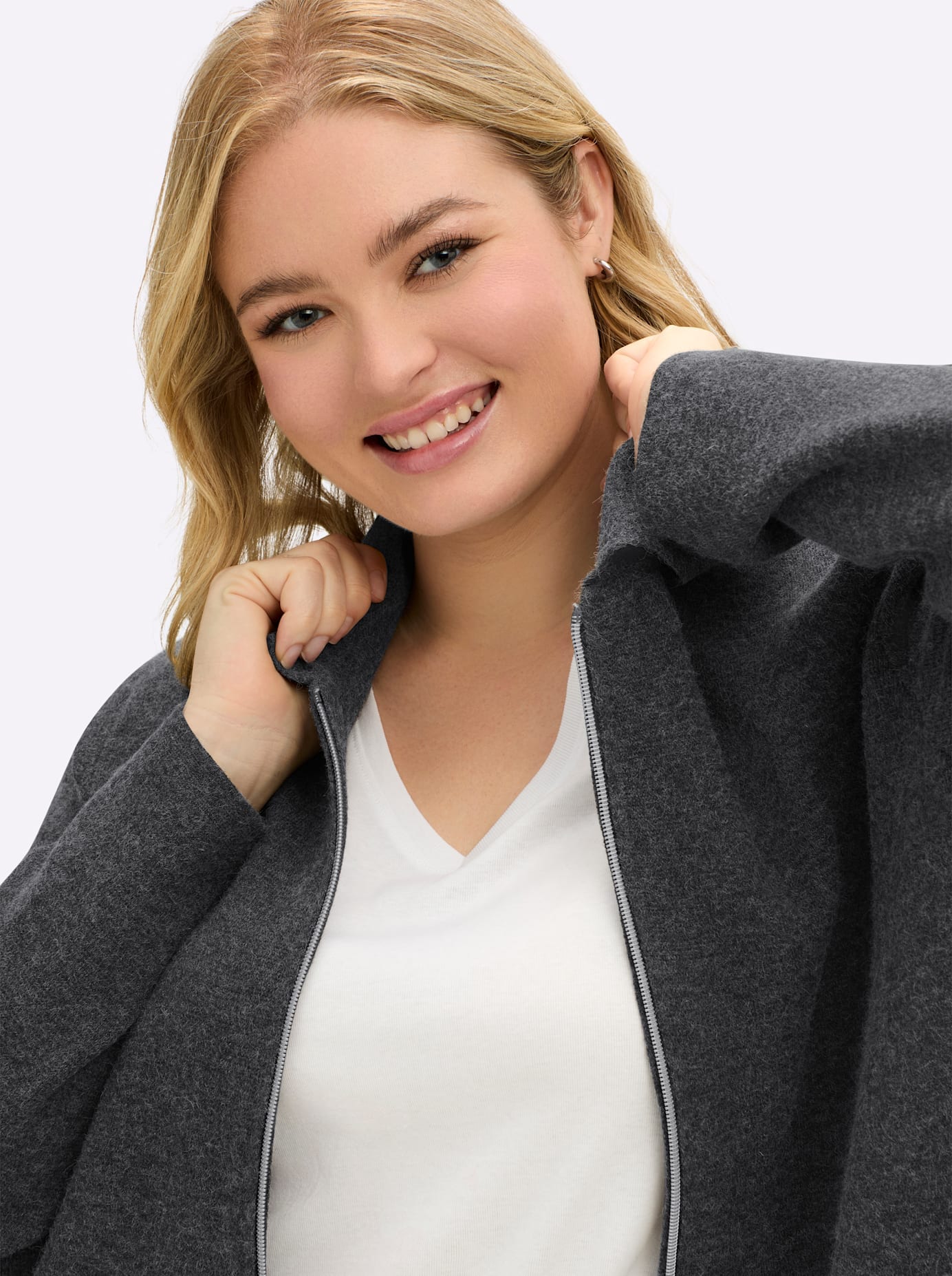 Sheego Longstrickjacke