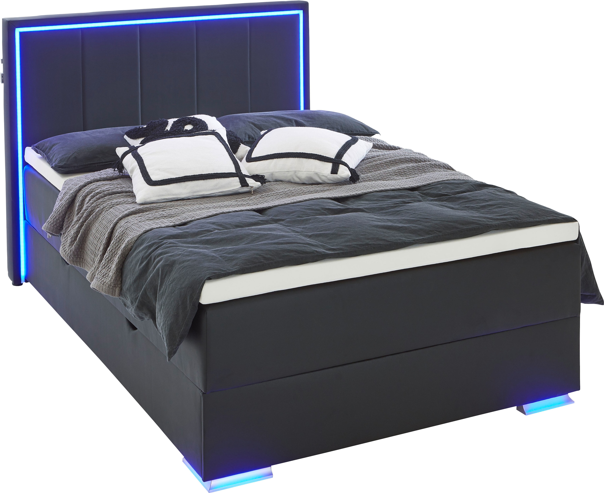 Boxspringbett »Colorado II«, inkl. LED-Beleuchtung & Topper