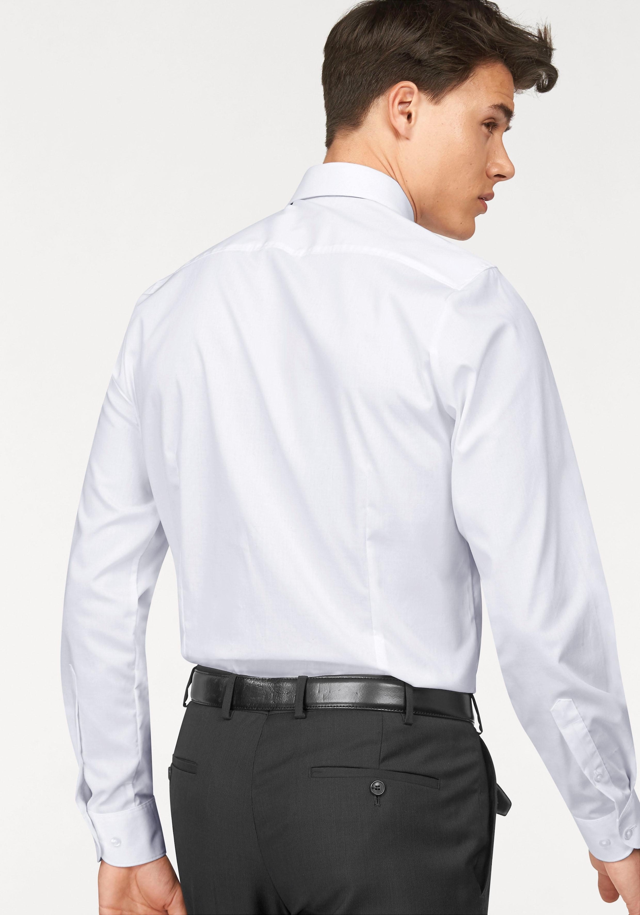 Bruno Banani Langarmhemd »Slim-fit«, Formbeständig durch Elastananteil