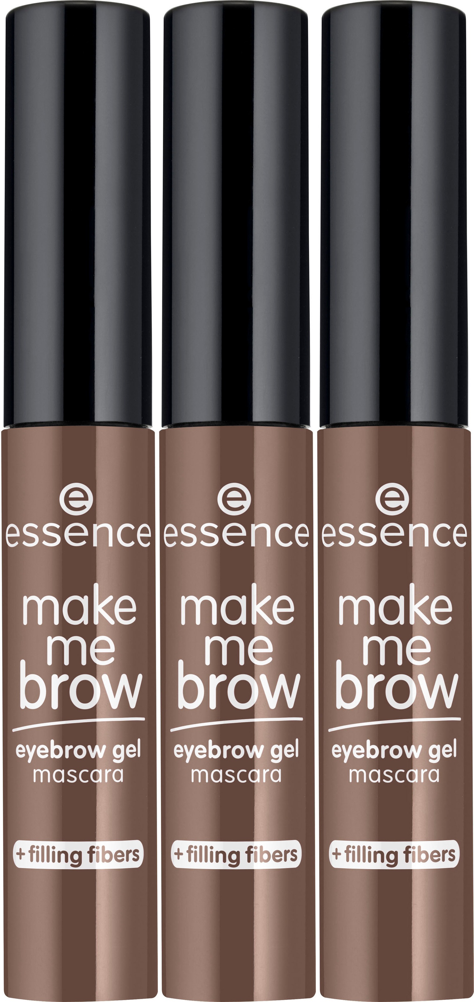 Essence Augenbrauen-Farbe »make me BROW eyebrow gel mascara«, (Set, 3 tlg.)  bei ♕