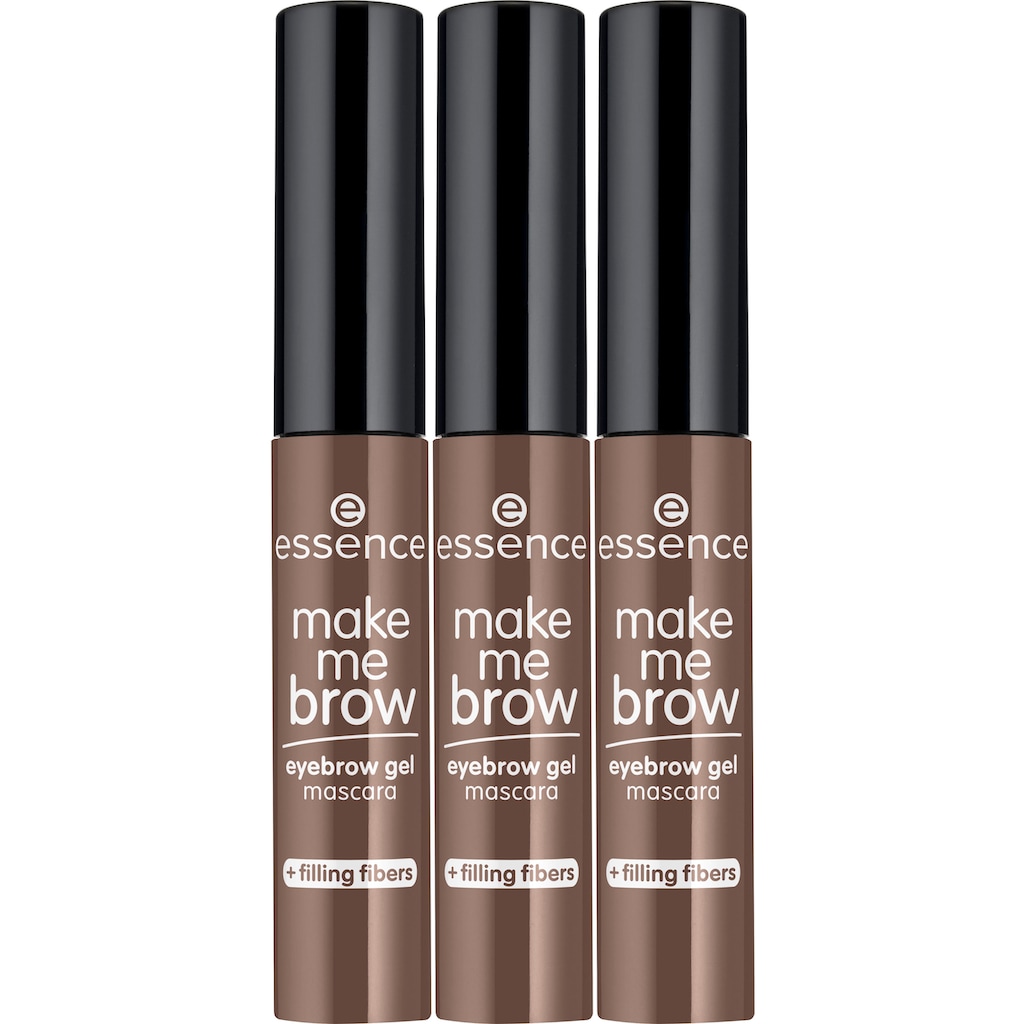 Essence Augenbrauen-Farbe »make me BROW eyebrow gel mascara«, (Set, 3 tlg.)