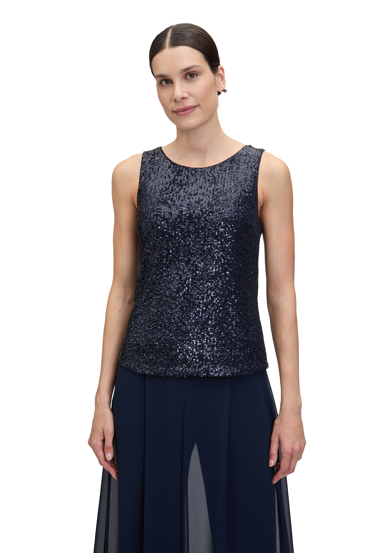 Vera Mont Blusentop »Pailletten-Top ohne Arm«