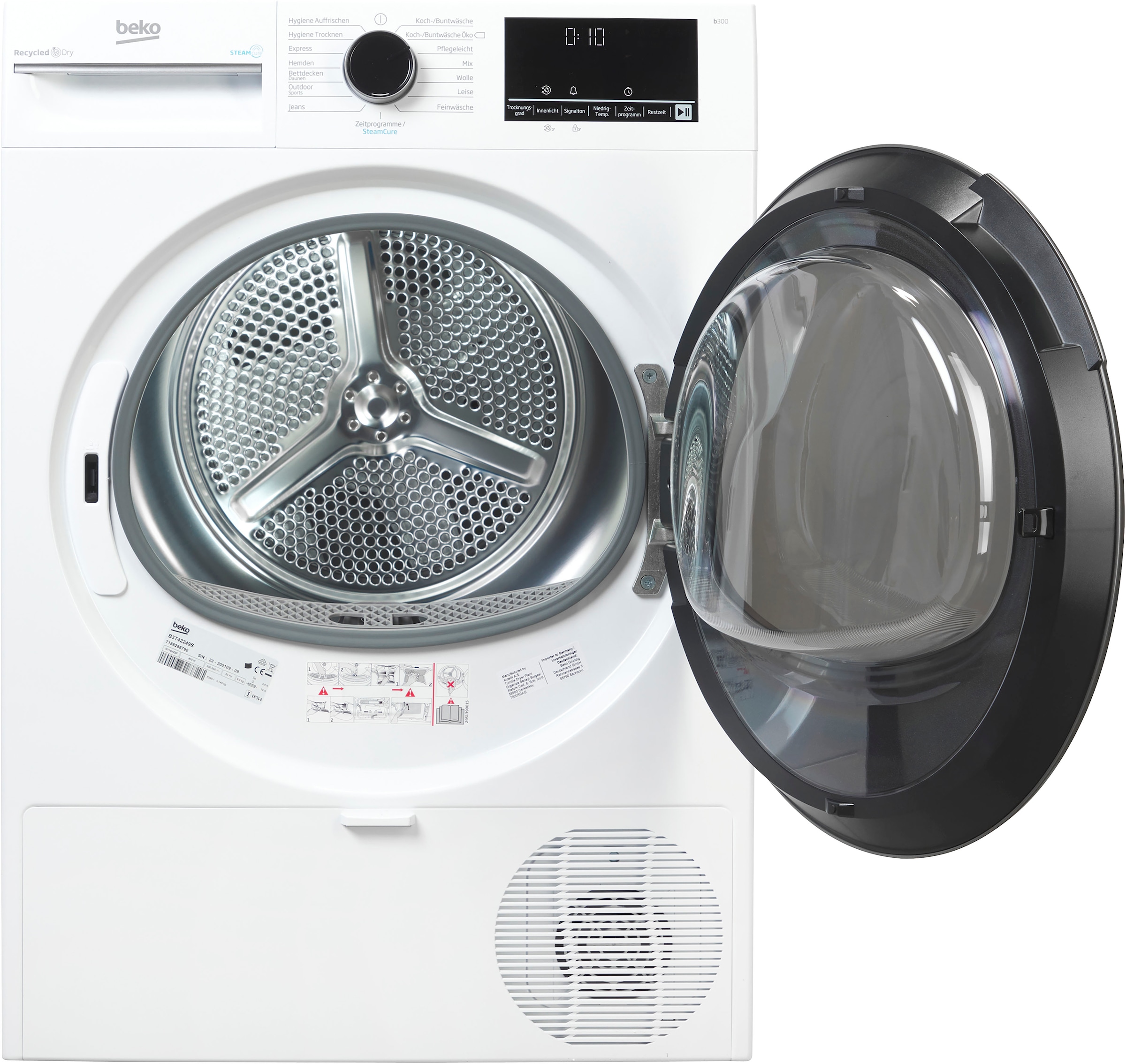 BEKO Kondenstrockner »B3T42249S«, 8 kg, mit Wärmepumpentechnologie