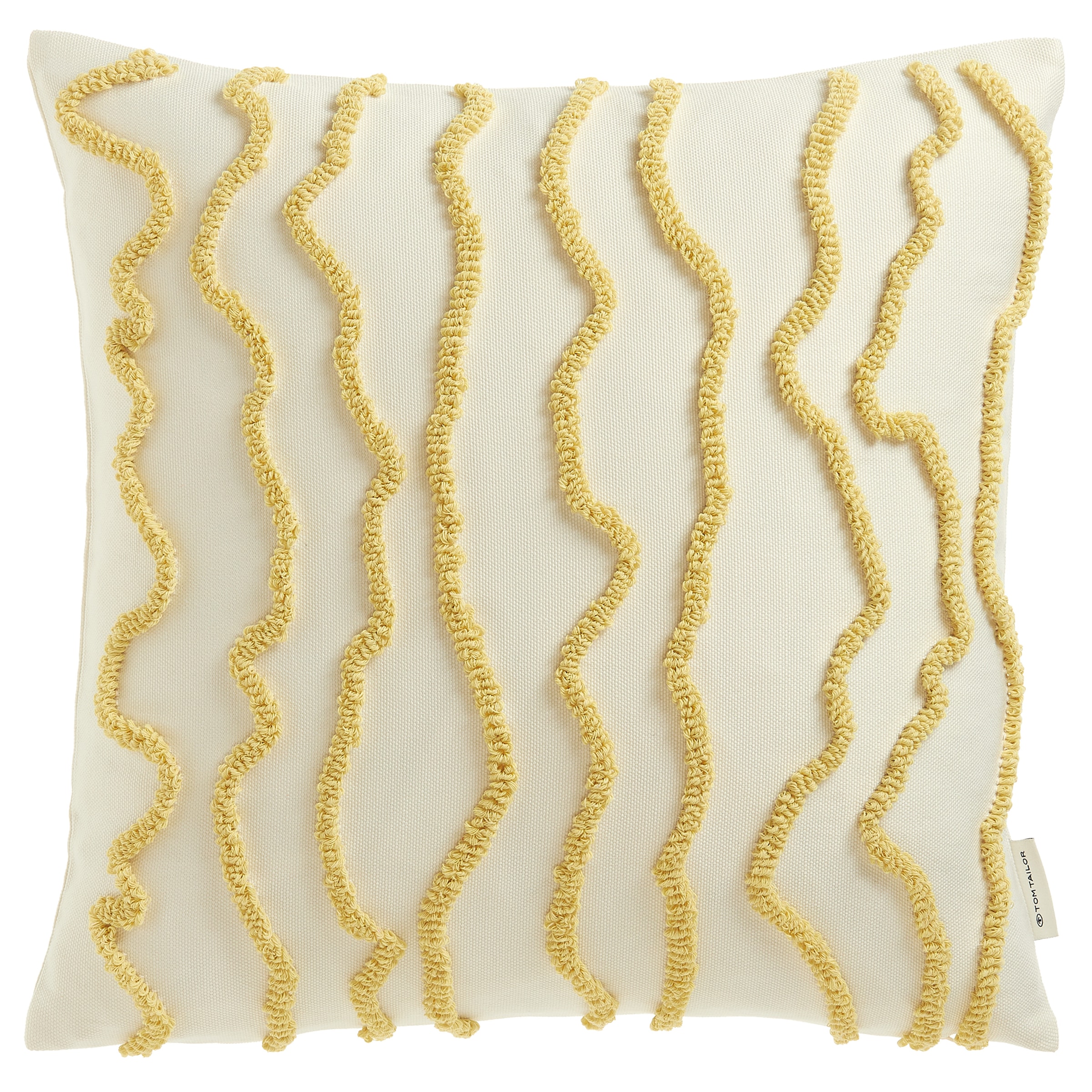 TOM TAILOR HOME Dekokissen "Wavy" bestickt, mit hohem Baumwollanteil
