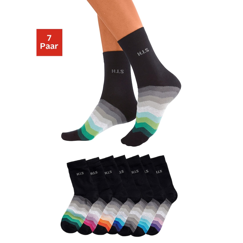 H.I.S Basicsocken, (Set, 7 Paar)