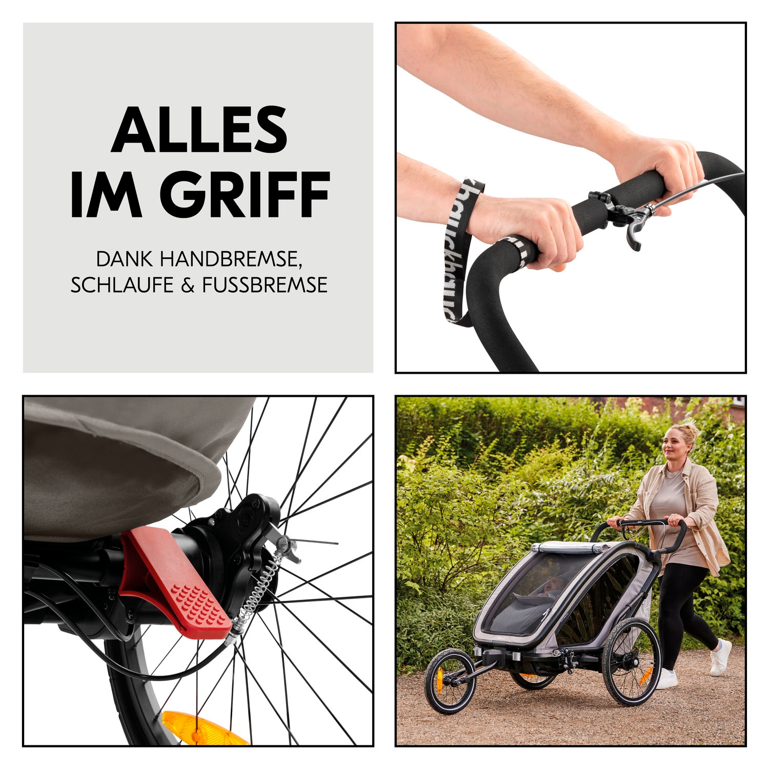 Hauck Fahrradkinderanhänger »Bike N Walk Duo«, für 2 Kinder, inkl. Deichsel