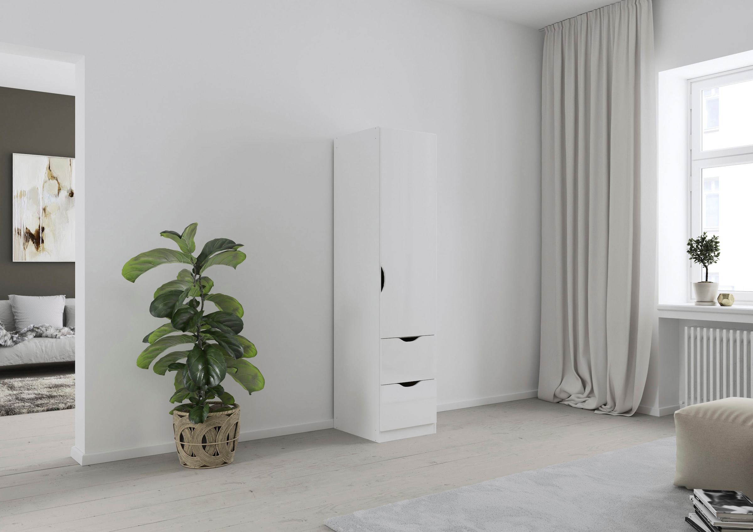 rauch Kleiderschrank »Freiham« mit Griffmulden und Schubkästen