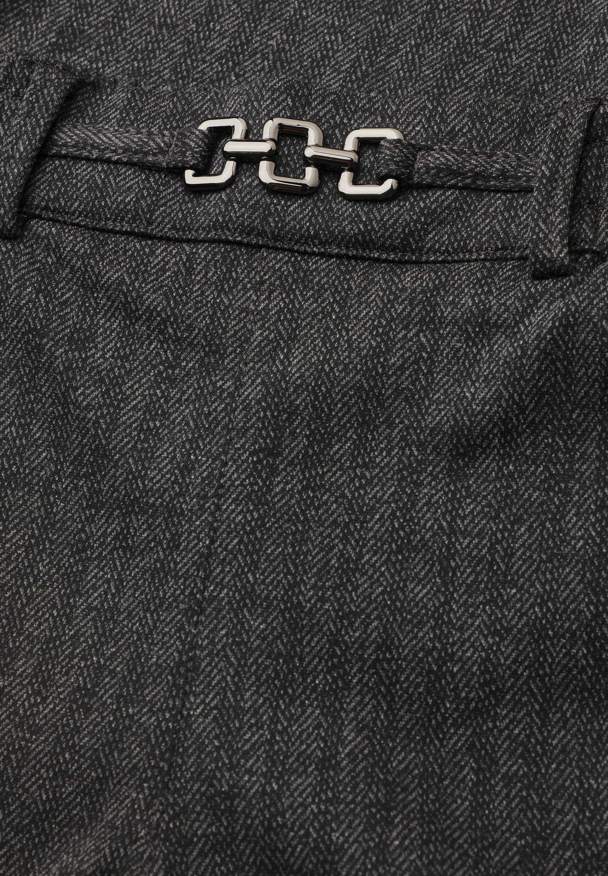 STREET ONE Stoffhose »Style Amalia«  Straight Leg Hose mit Fishbone-Muster