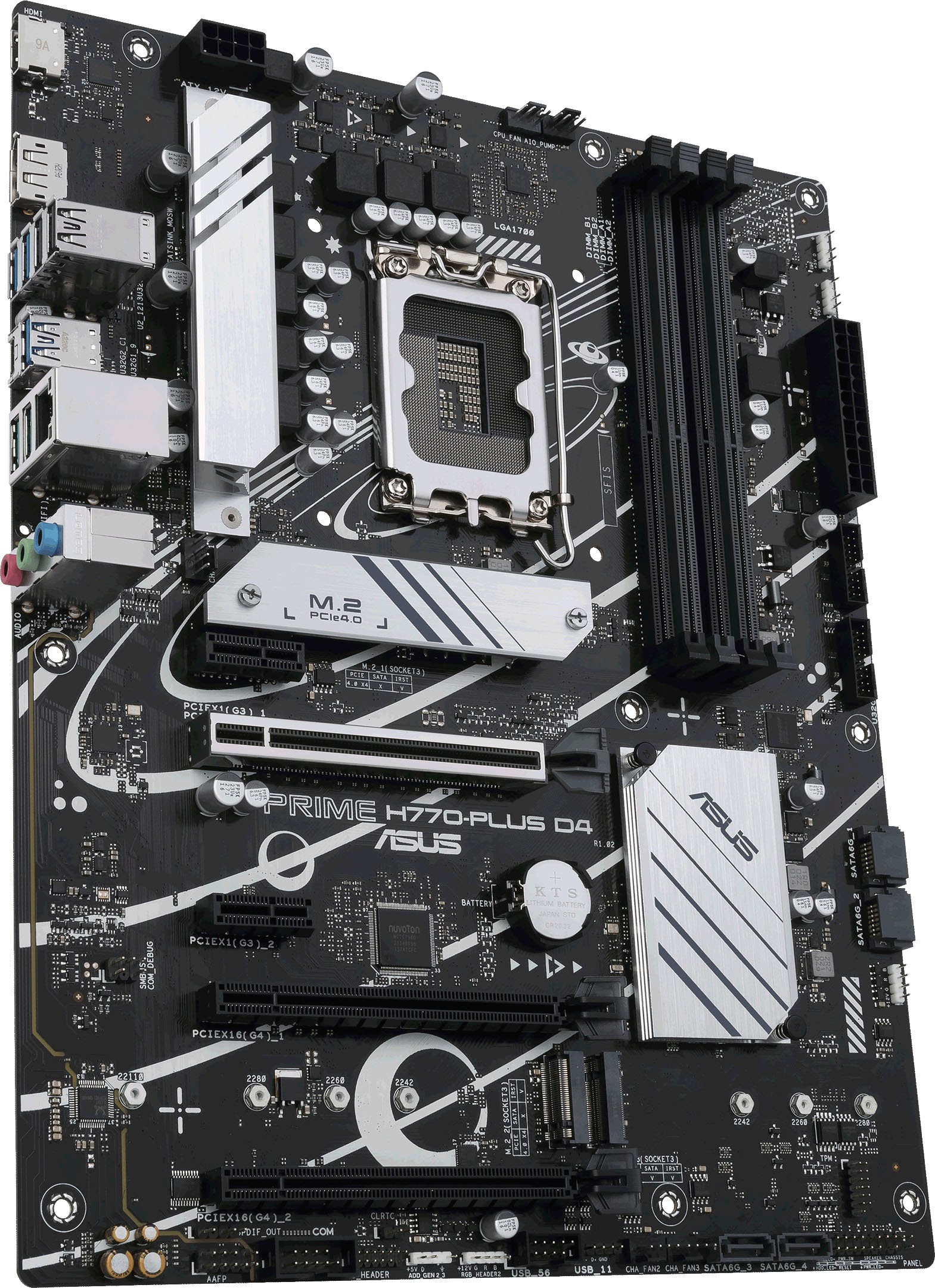 Asus Mainboard »PRIME H770-PLUS D4«, Intel H770, ATX, DDR4 Speicher, 3x PCIe 4.0 M.2, Thunderbolt 4