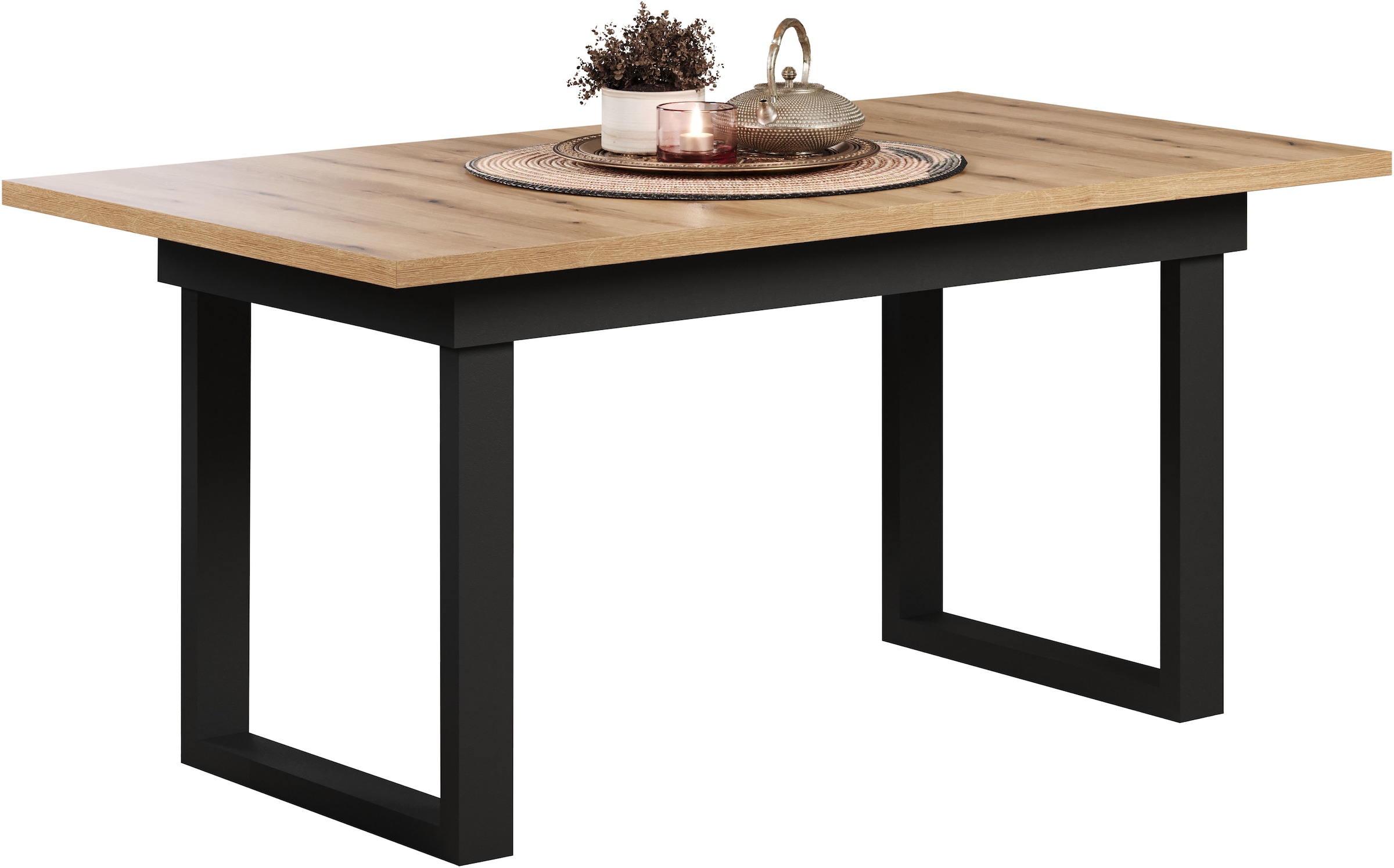 INOSIGN Esstisch »Valencia« 1 Stk. tlg. Synchroauszug; Metallkufen, ausziehbar auf 200 cm