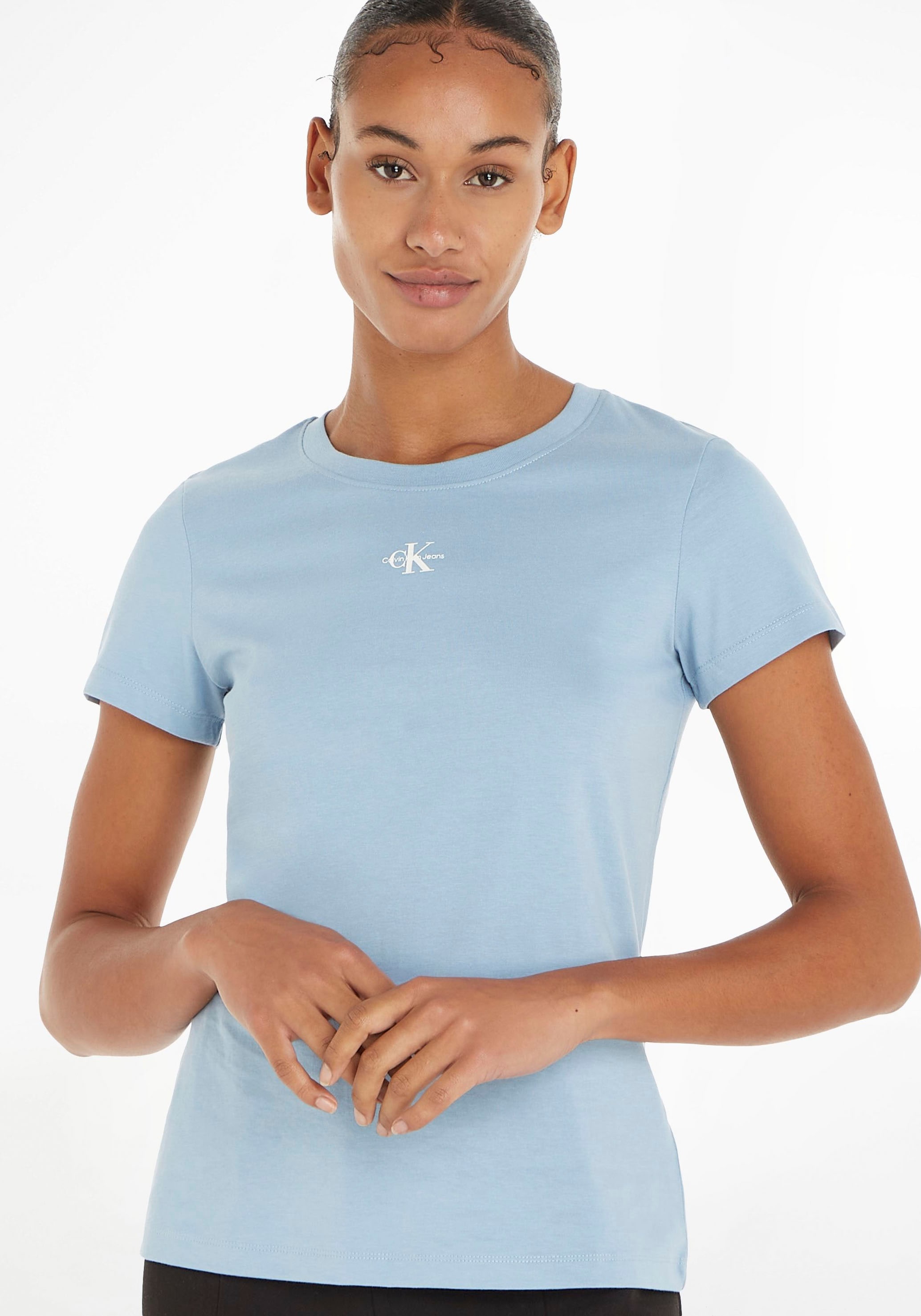 Calvin Klein Jeans Rundhalsausschnitt SLIM mit MONOLOGO bei FIT »MICRO ♕ TEE«, T-Shirt
