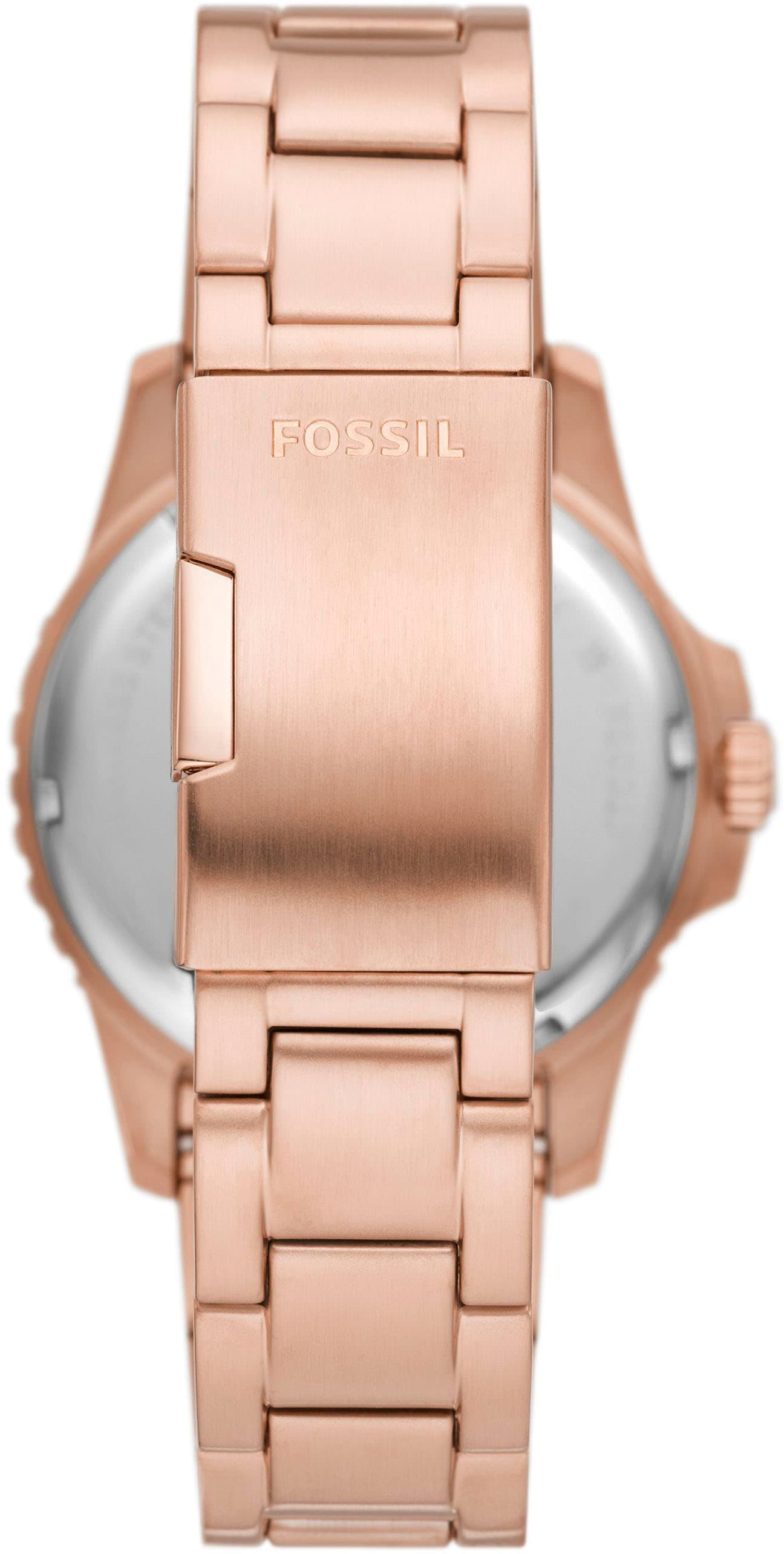 Fossil Quarzuhr »FOSSIL BLUE GMT, FS6027«, Armbanduhr, Herrenuhr, Edelstahlarmband, bis 10 bar wasserdicht