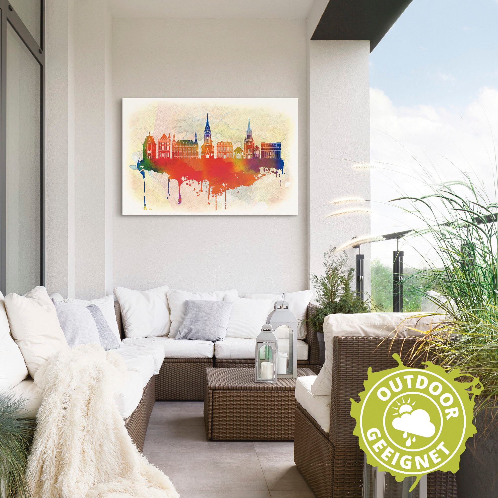 Artland Wandbild »Aachen Deutschland Skyline«, Deutschland, (1 St.), als Alubild, Leinwandbild, Wandaufkleber oder Poster in versch. Größen