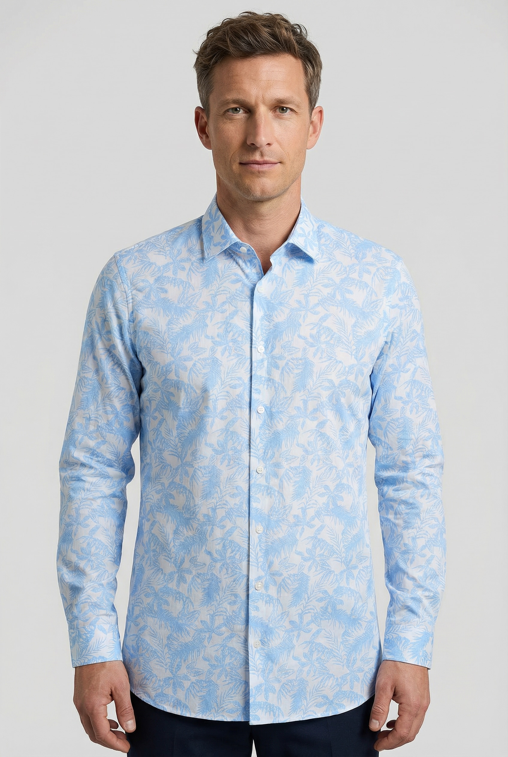 OLYMP Langarmhemd »No 6 six« super slim, Kentkragen, Businesshemd