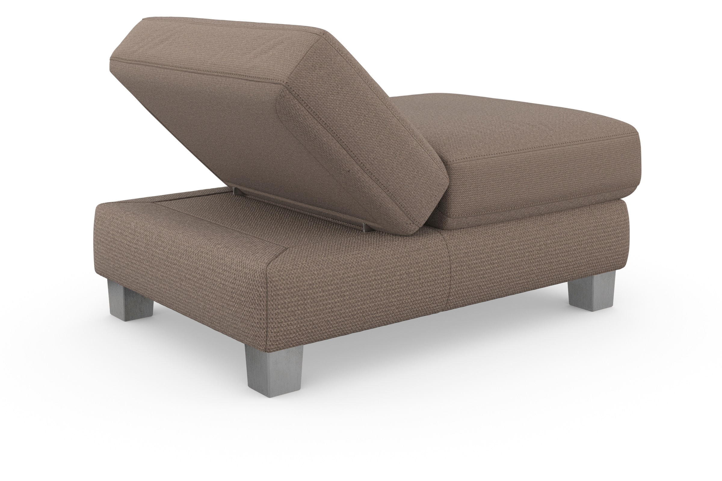 sit&more Polsterhocker »Dundee«, mit Klappfunktion, Federkern und hochwertigen Edelstahlfüßen