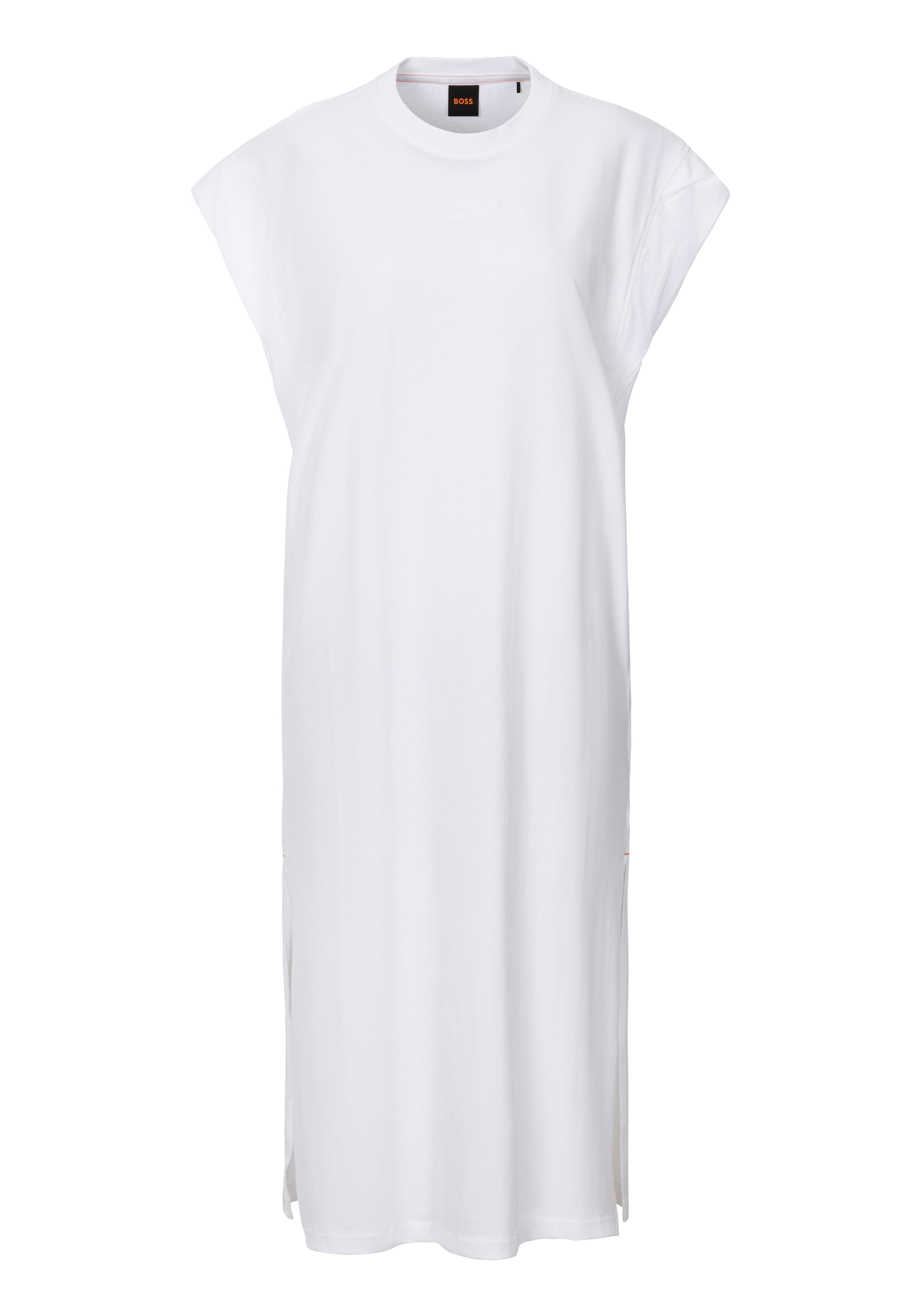 BOSS ORANGE Jerseykleid »Edress Premium Damenmode«, mit Schlitzen, Logoschriftzug
