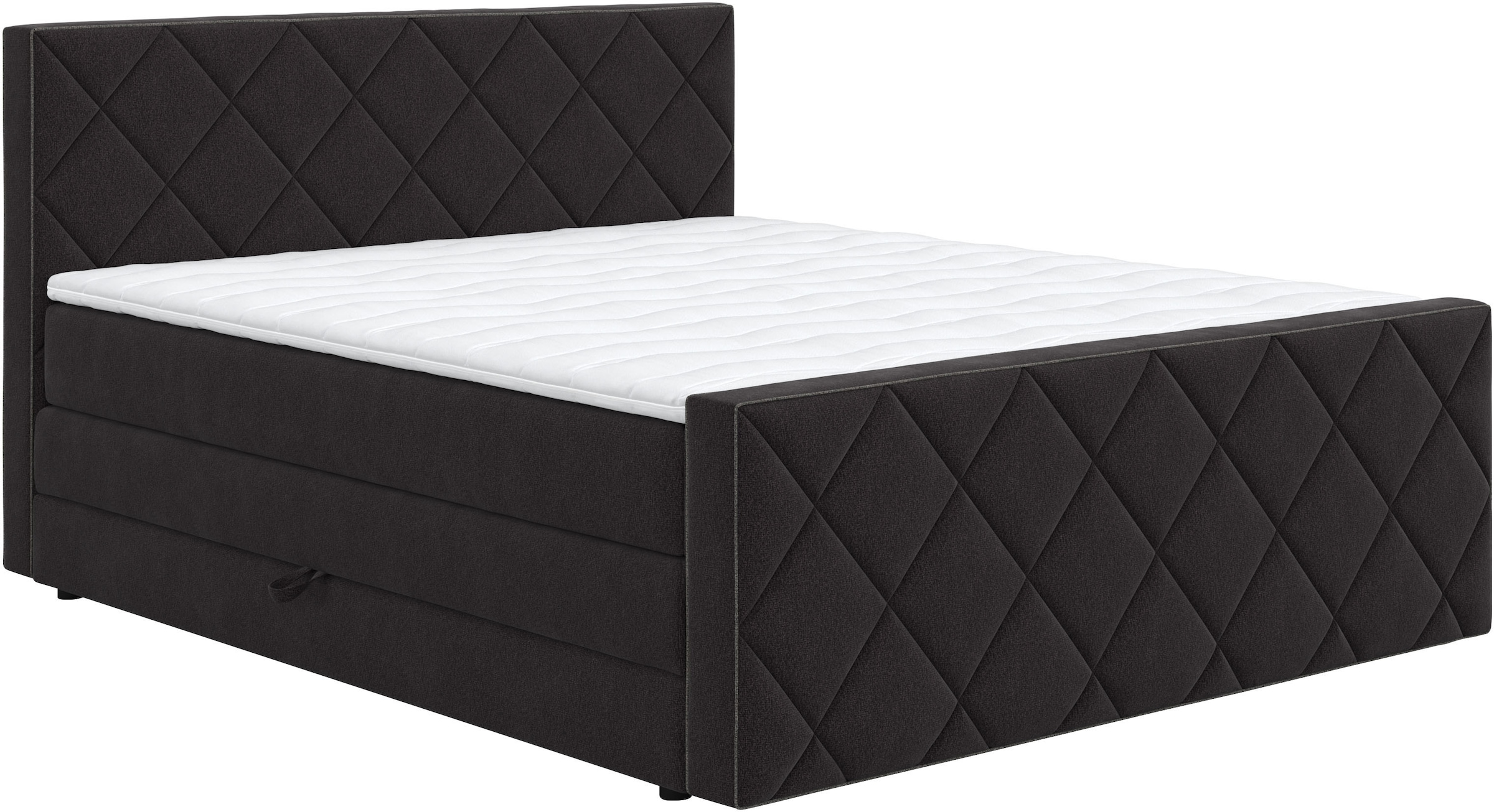 COTTA Boxspringbett »Tower inkl. Bettkasten, mit Keder in abgesetzter Farbe« in verschiedenen Breiten, Härtegraden und Farben erhältlich