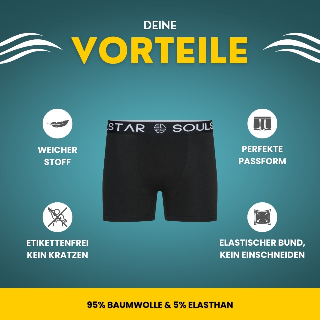 SOULSTAR Boxershorts »Basic Herren Unterhosen Unterwäsche Extra Weiches Material Männer« Packung, 9er-Pack, 9 Stk. Basic Herren Unterhosen Unterwäsche Extra Weiches Material Männer