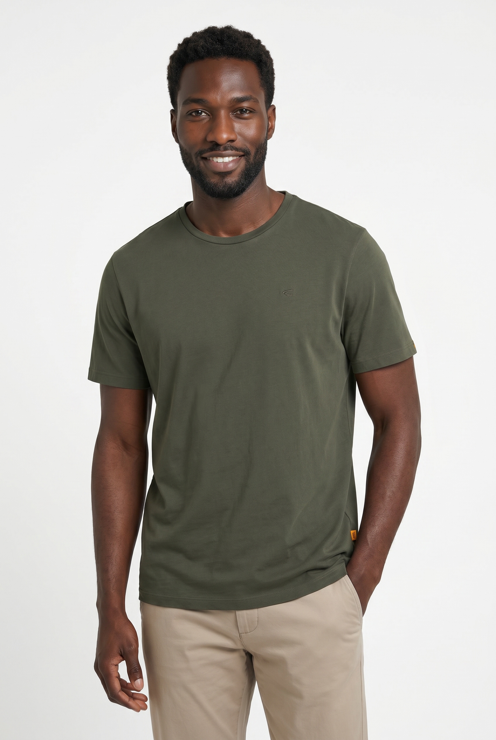 camel active T-Shirt mit Rundhalsausschnitt