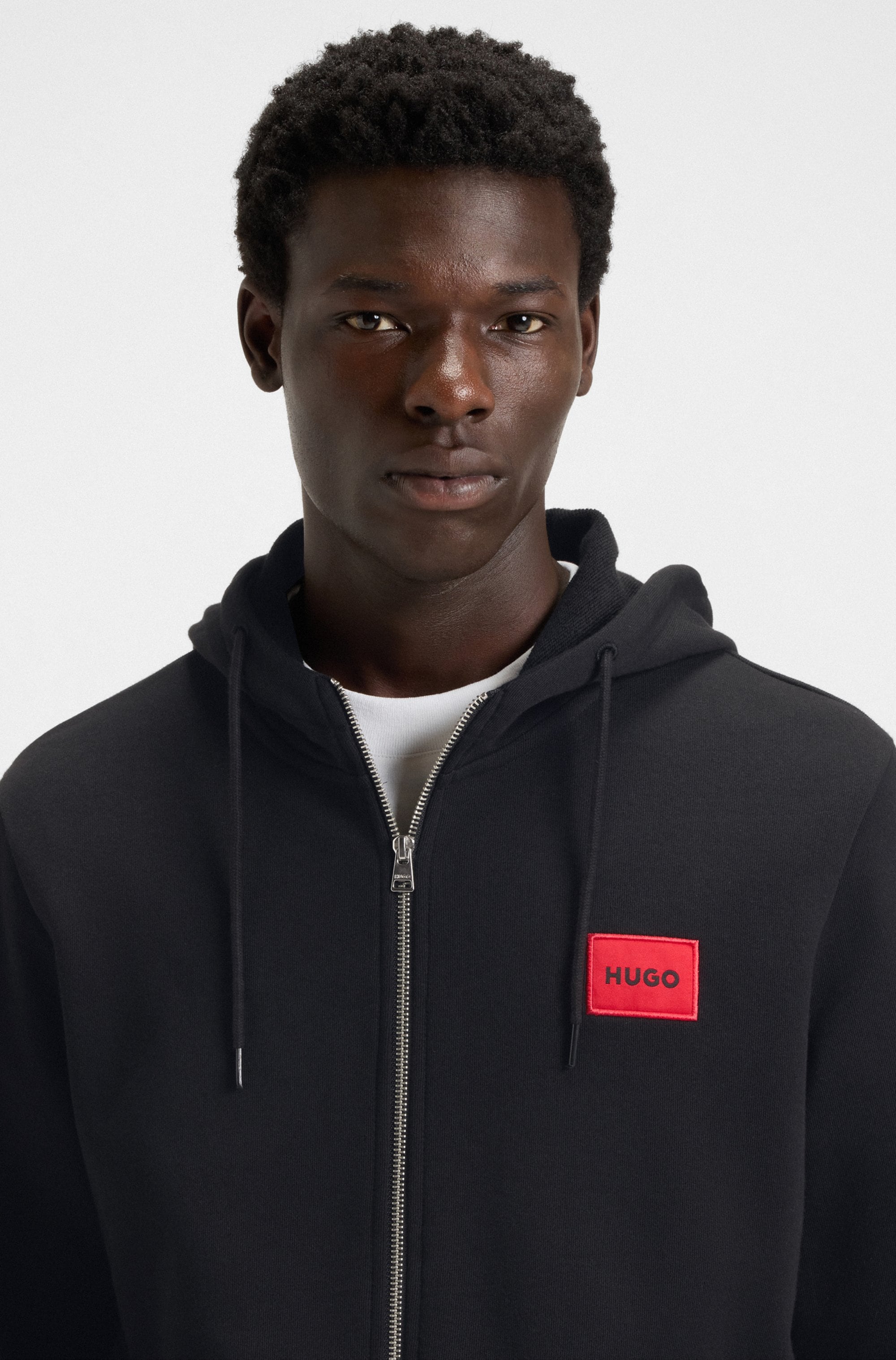 HUGO Kapuzensweatjacke »Daple« Kapuze mit Kordelzug, Regular Fit, HUGO Weblabel