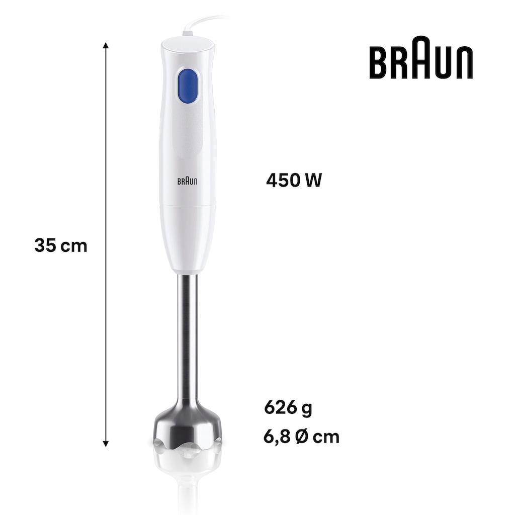 Braun Stabmixer »MQ10.202M WH MultiQuick 1«, 450 W