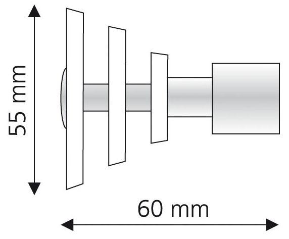 Liedeco Gardinenstangen-Endstück »Luna«, (Set, 2 St.), für Gardinenstangen Ø 16 mm