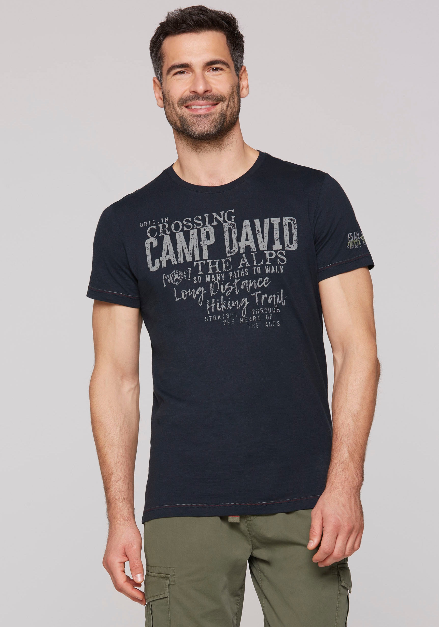 CAMP DAVID T-Shirt, mit Logodrucken