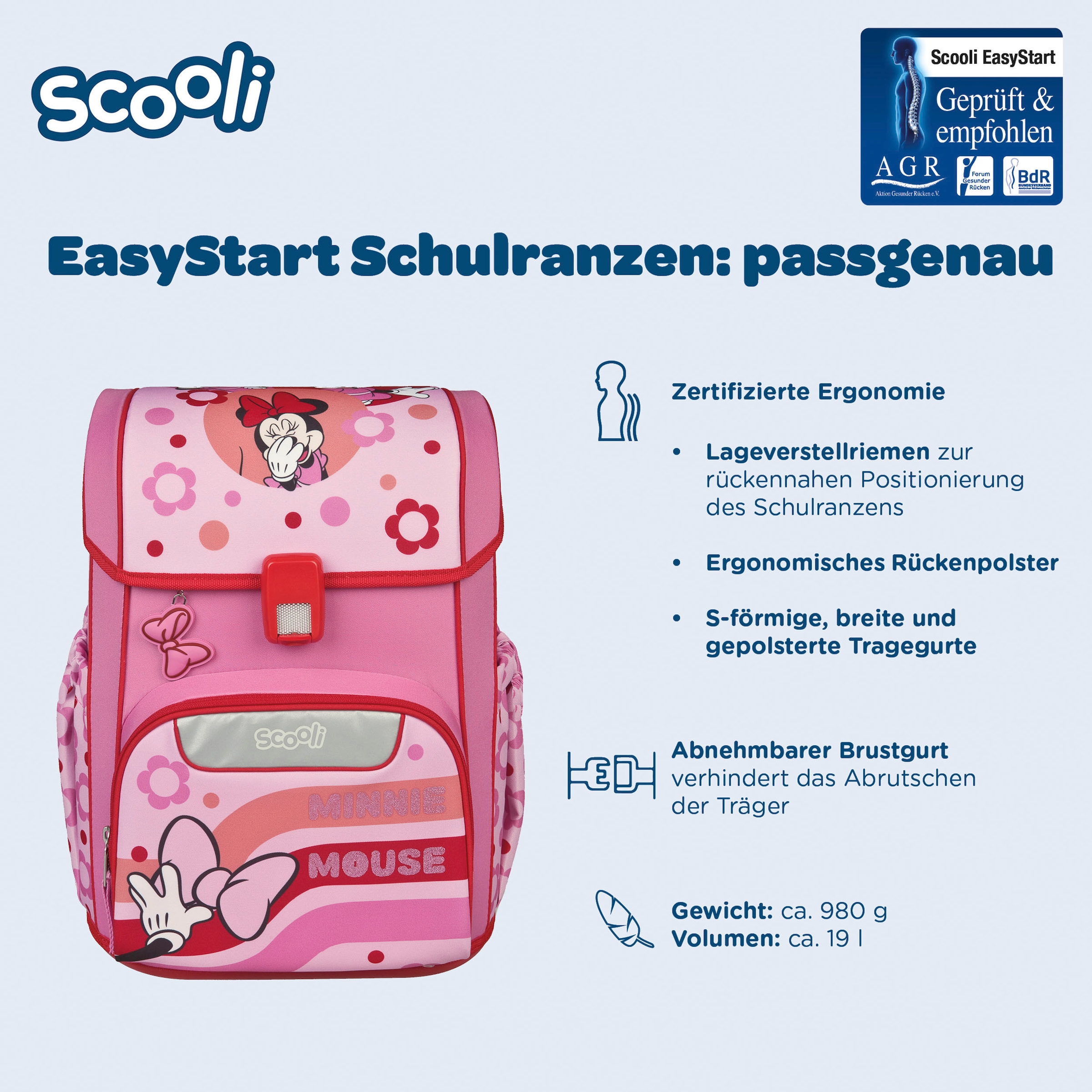 Scooli Schulranzen »Easy Start« Reflektoren