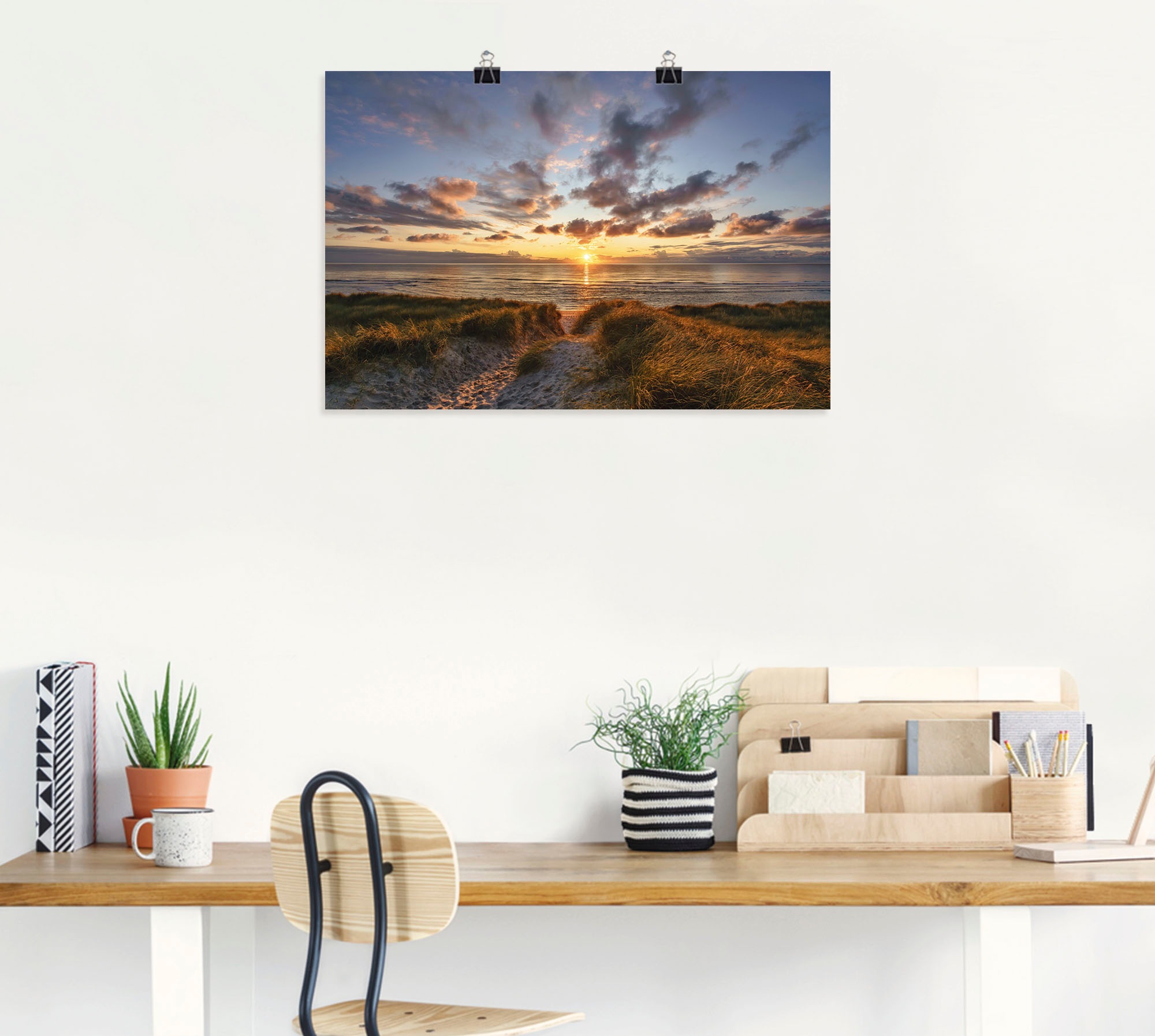 Artland Wandbild »Sonnenuntergang auf Sylt«, Bilder vom Sonnenuntergang & -aufgang, (1 St.), als Leinwandbild, Poster in verschied. Größen