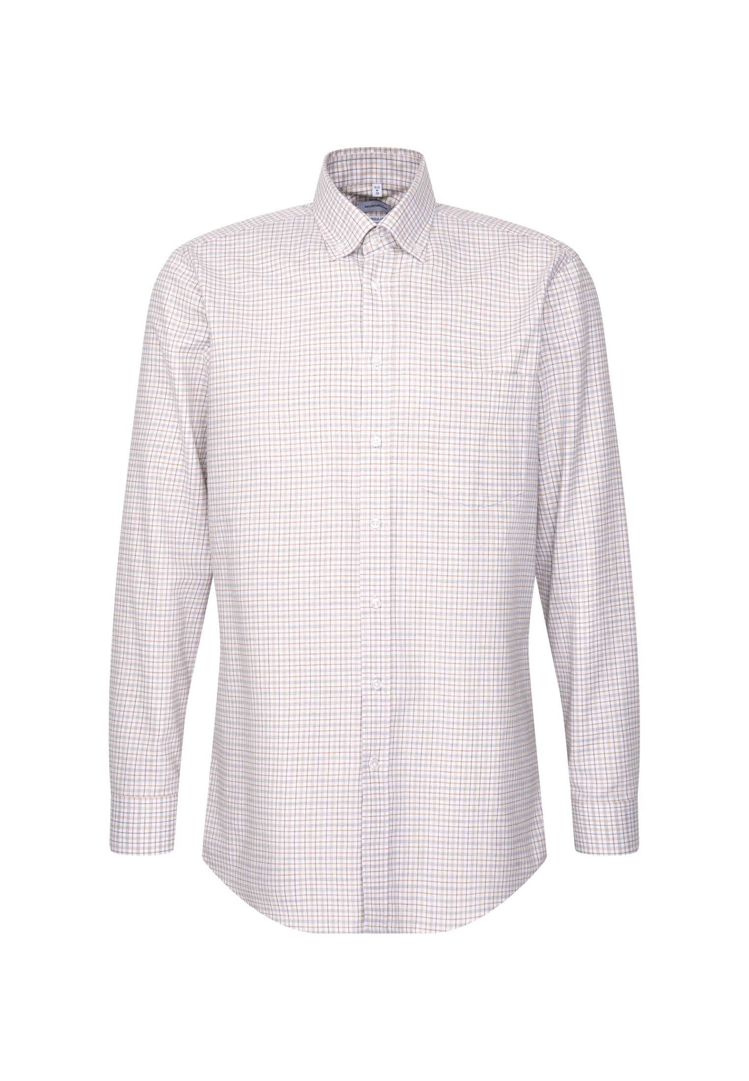 seidensticker Flanellhemd »Schwarze Rose« Regular 1/1 Button-Down-Kragen Karo