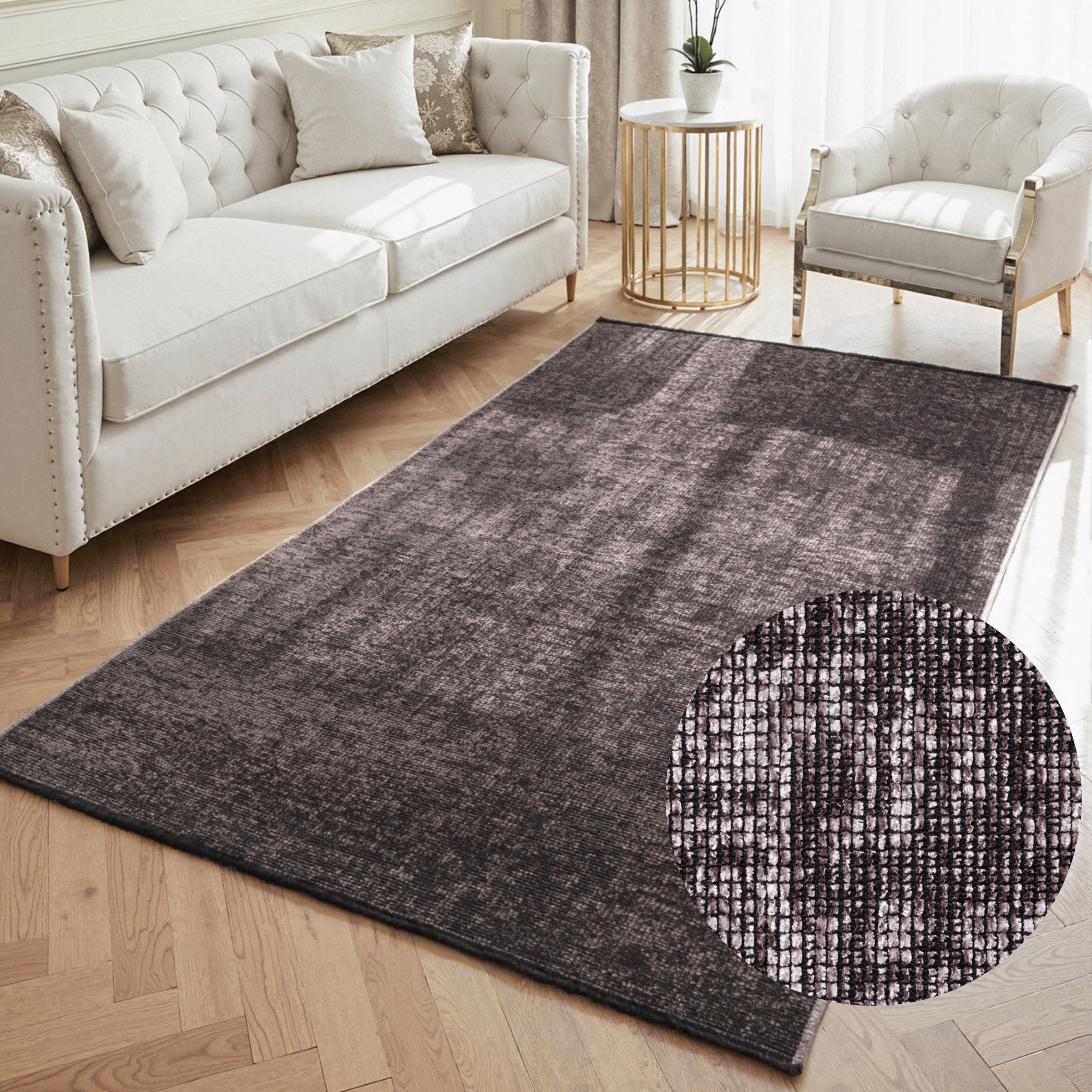THE RUGS Brilliance Prisma Brown Rug & Runner Velour Abstract | Size: 200cm x 290cm