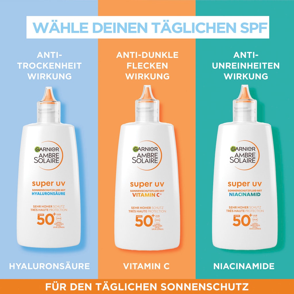 GARNIER Sonnenschutzfluid »Ambre Solaire Sensitive expert+«