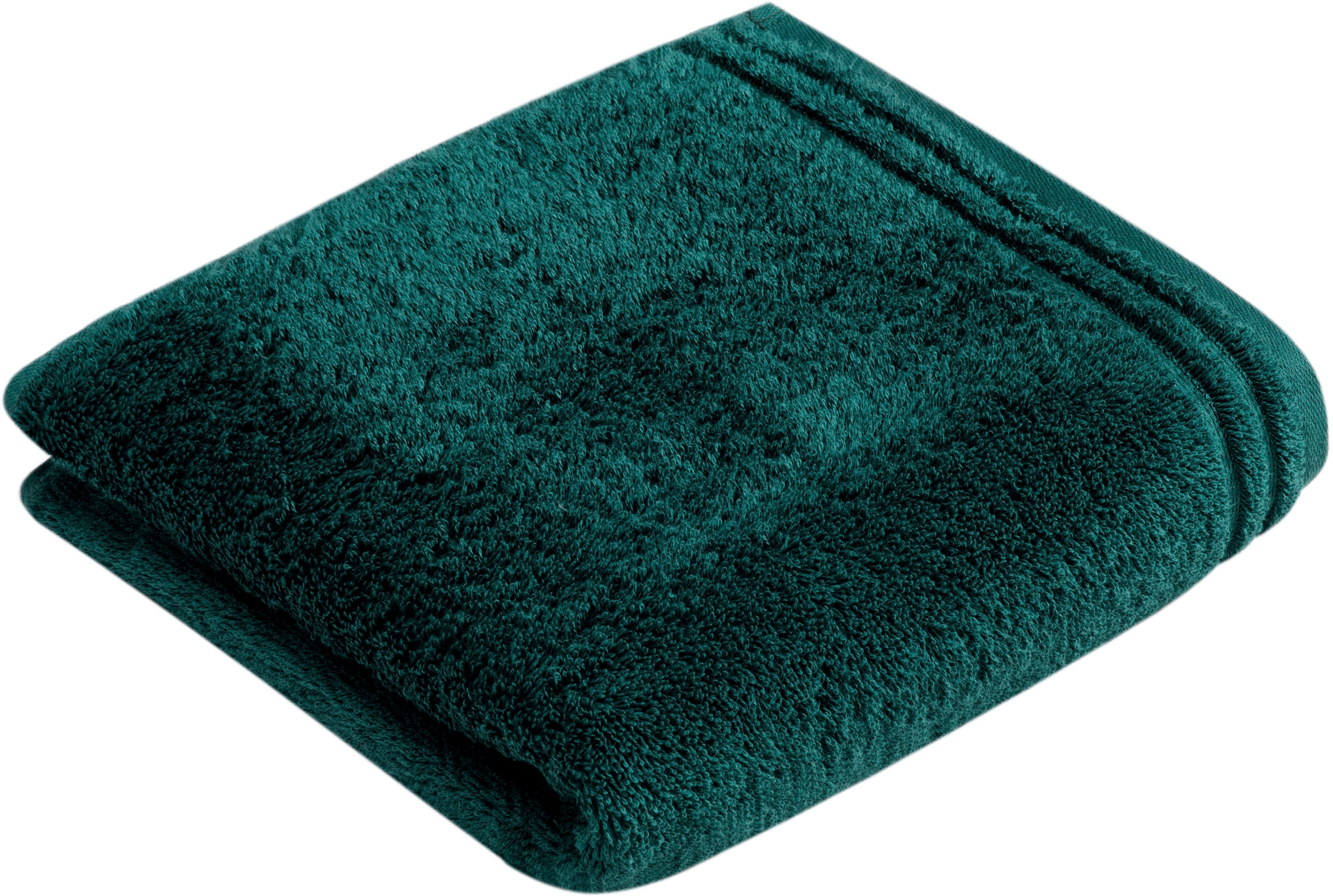 Vossen Badetuch »Calypso Feeling« mit schmaler Bordüre, aus 100% hochwerter Baumwolle, Vegan, einfarbig