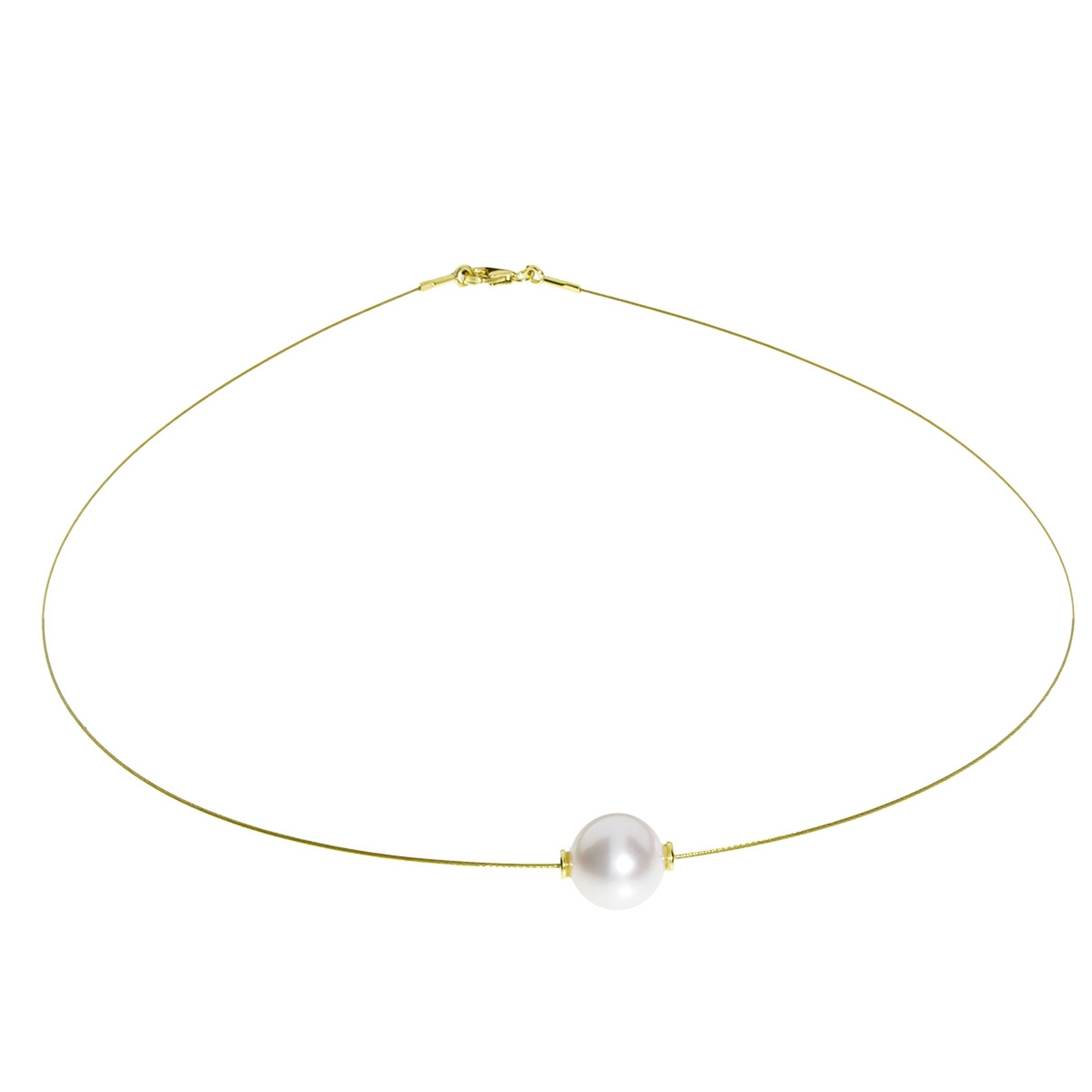 OSTSEE-SCHMUCK Collier »- Edda - Silber 925/000, vergoldet - Zuchtperle«