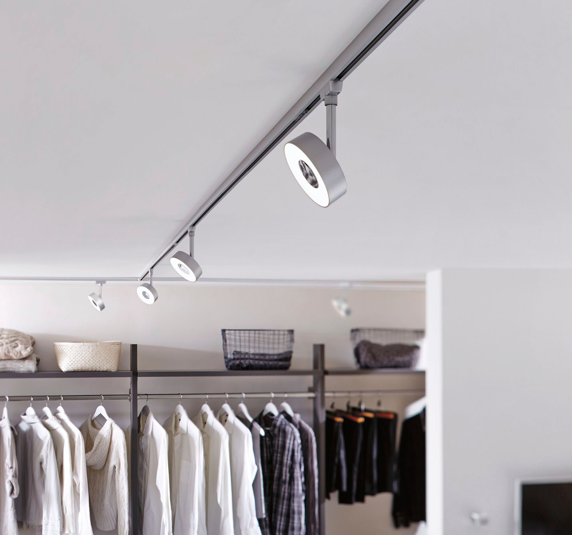 Paulmann Schienensystem-Leuchten »URail Spot Circle 1x5W 4000K 230V« LED-Modul 1 Stk. Neutralweiß 3-Step-Dimmbar