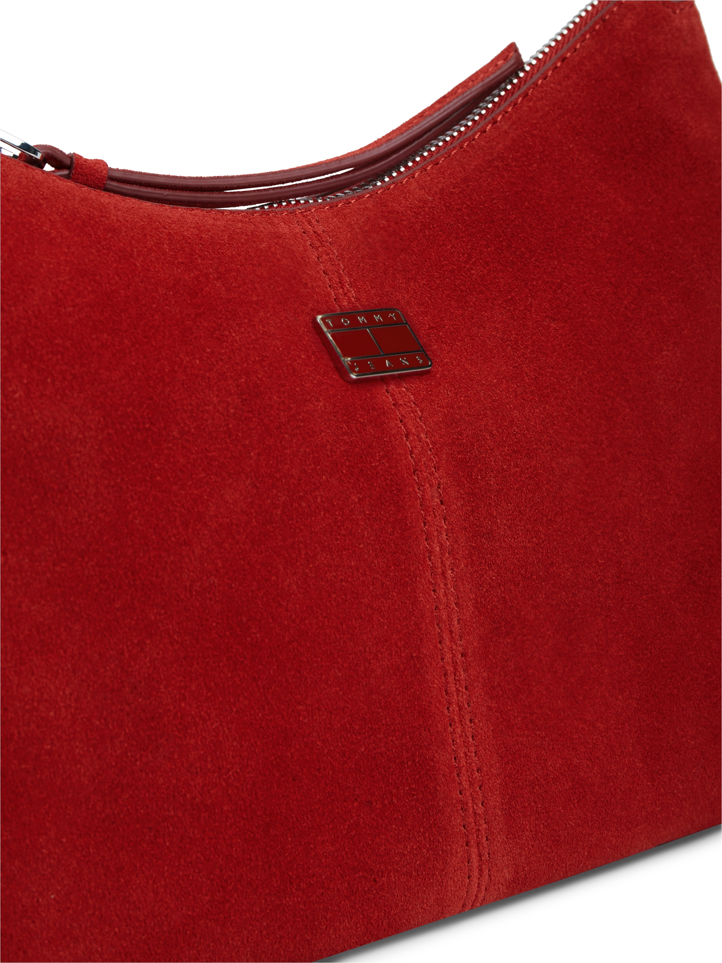 Tommy Jeans Schultertasche »TJW SLOUCHY SUEDE SHOULDER BAG« Tragetasche, Schultertasche, Handtasche mit Ziernaht