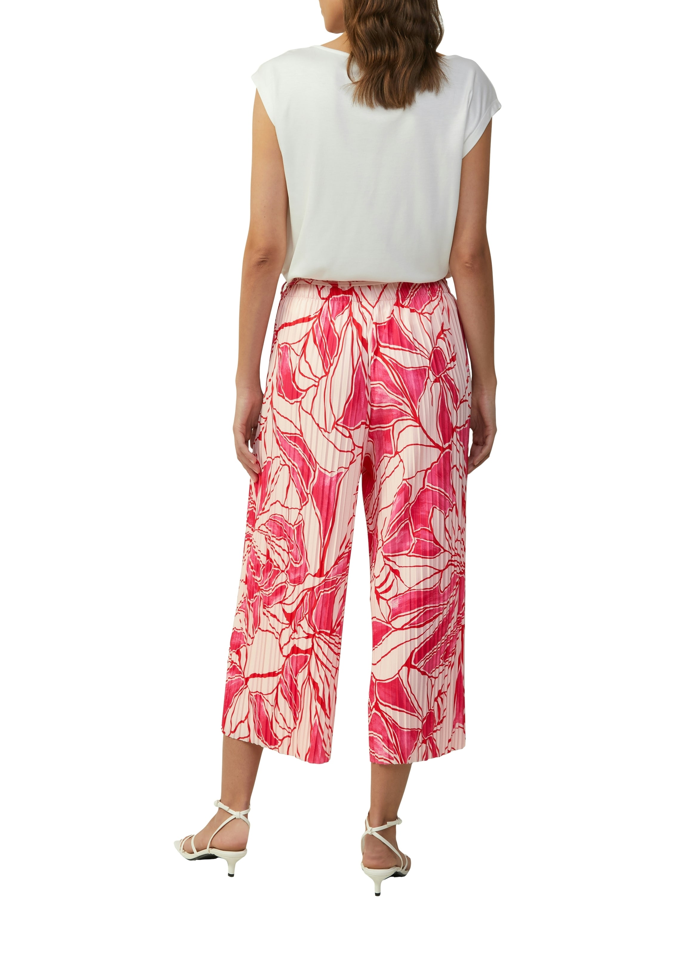 s.Oliver BLACK LABEL Stoffhose  Sommerhose mit All-Over Print und Stuktur