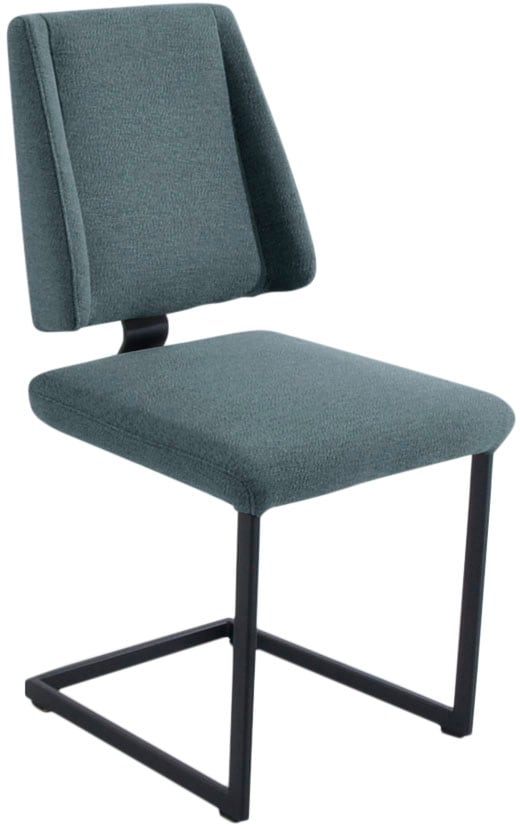 K+W Komfort & Wohnen Esszimmerstuhl "Longbeach, Freischwinger" () 1 Stk.mit Gestell und Abstandshalter in Metall schwarz Struktur, Sitzkomfort