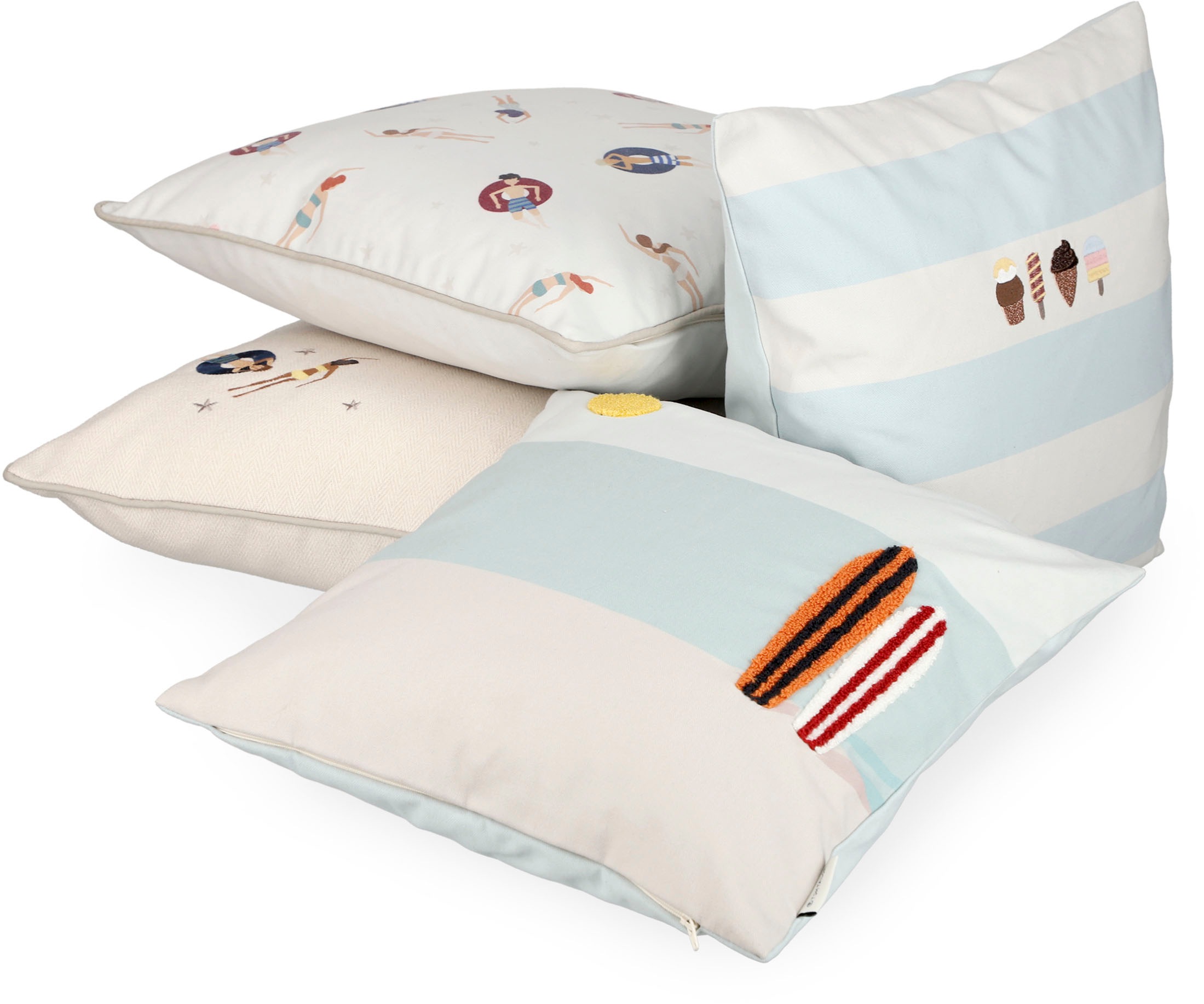 TOM TAILOR HOME Kissenbezug »Surf« maritimes Dessin