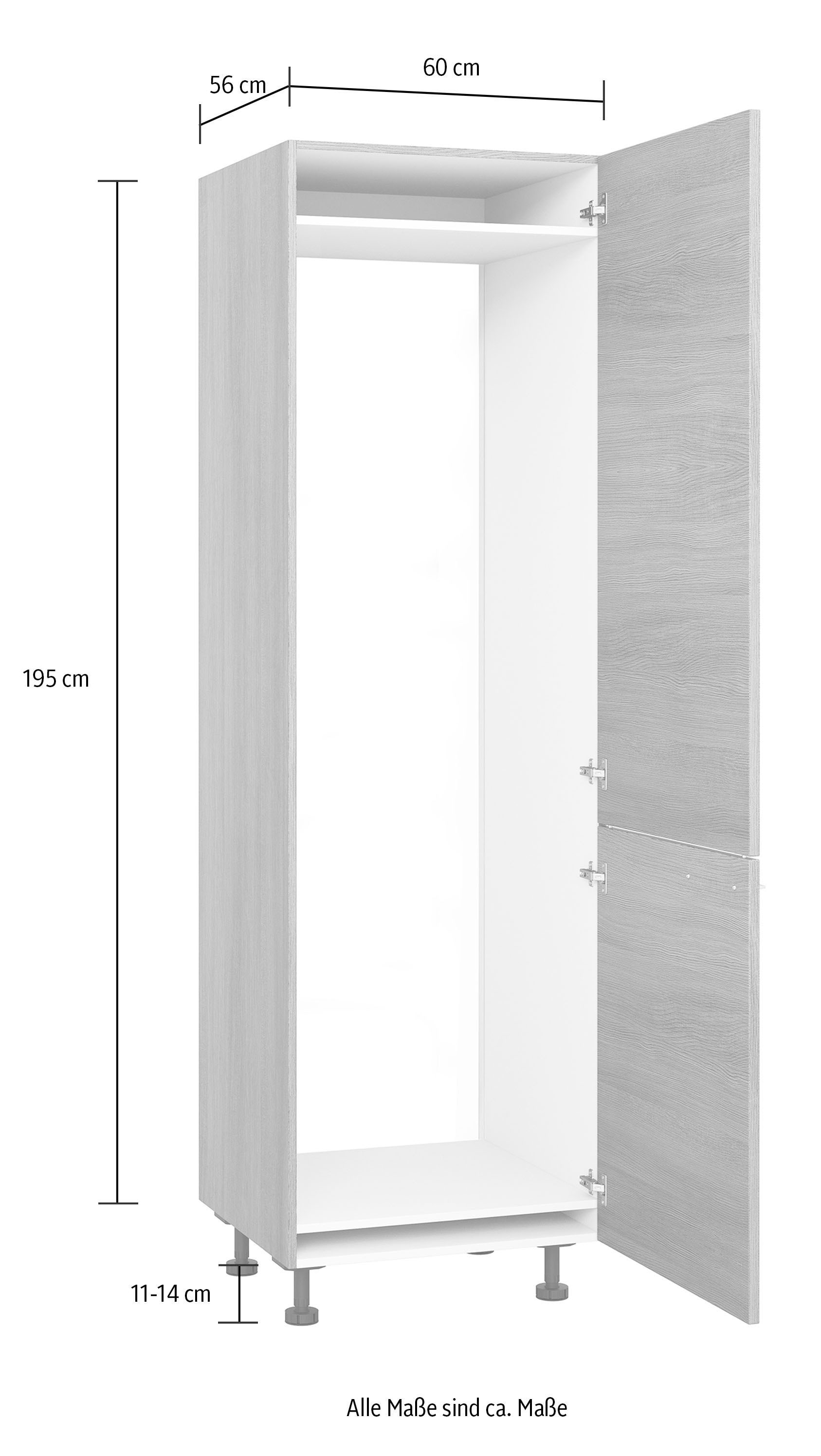 Express Küchen Kühlumbauschrank »Trea SKG-195-178«, für integrierte  Kühl-Gefrierkombi 176,6 cm, Breite 60 cm, Höhe 195 cm auf Rechnung kaufen | Apothekerschränke
