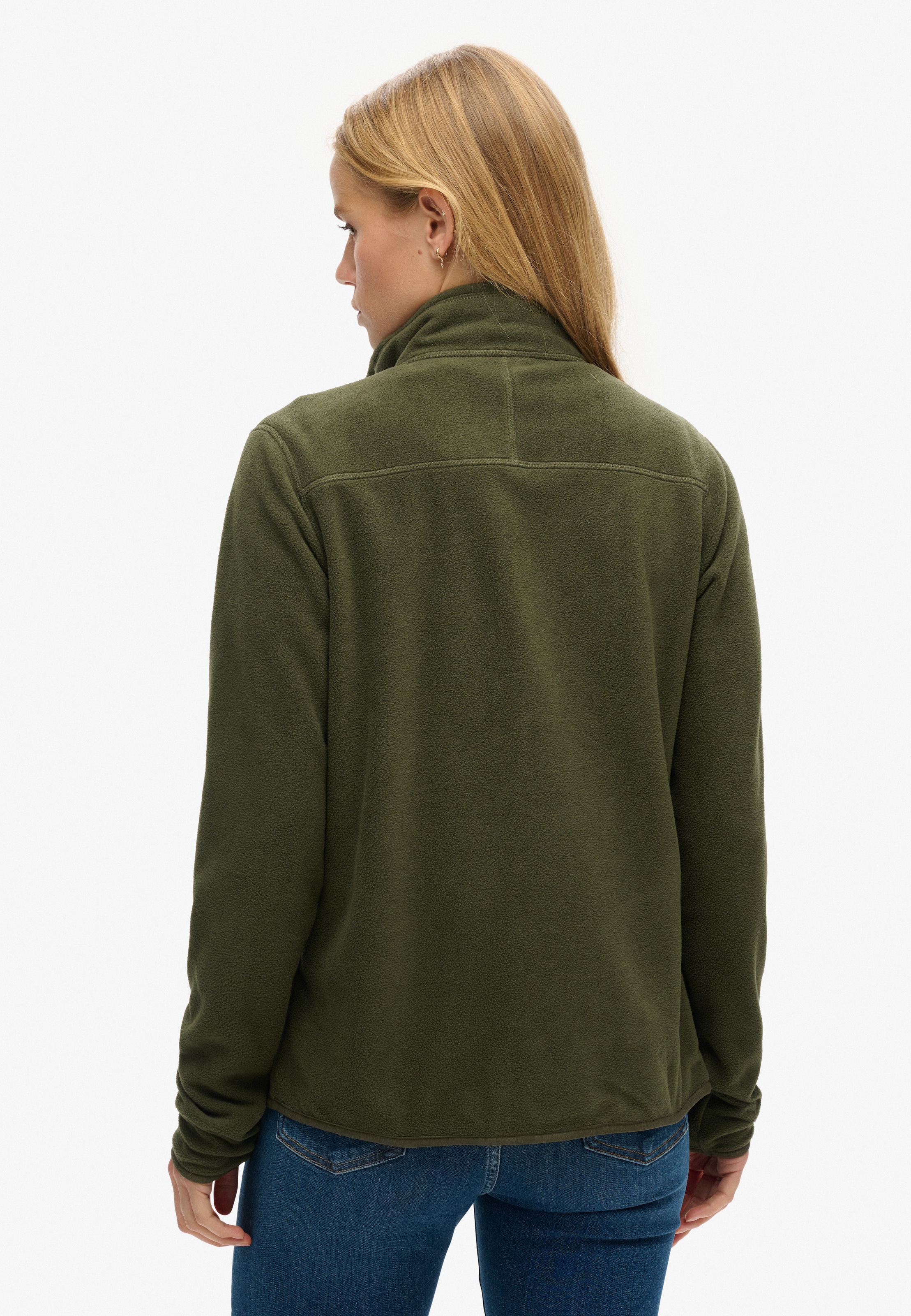 Superdry Fleecejacke »POLAR FLEECE FULL ZIP« ohne Kapuze