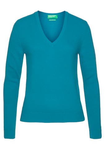 United Colors of Benetton V-Ausschnitt-Pullover, in kombistarker Basic-Form kaufen