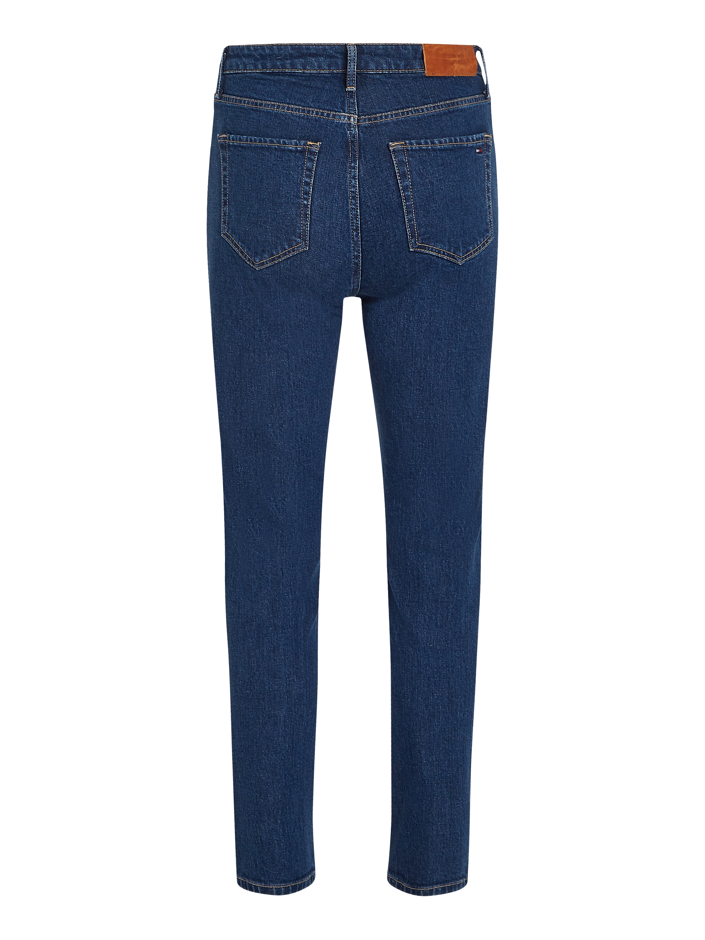 Tommy Hilfiger Slim-fit-Jeans »Slim Cigarette High Waist«, mit Logo-Badge, in blauer Waschung